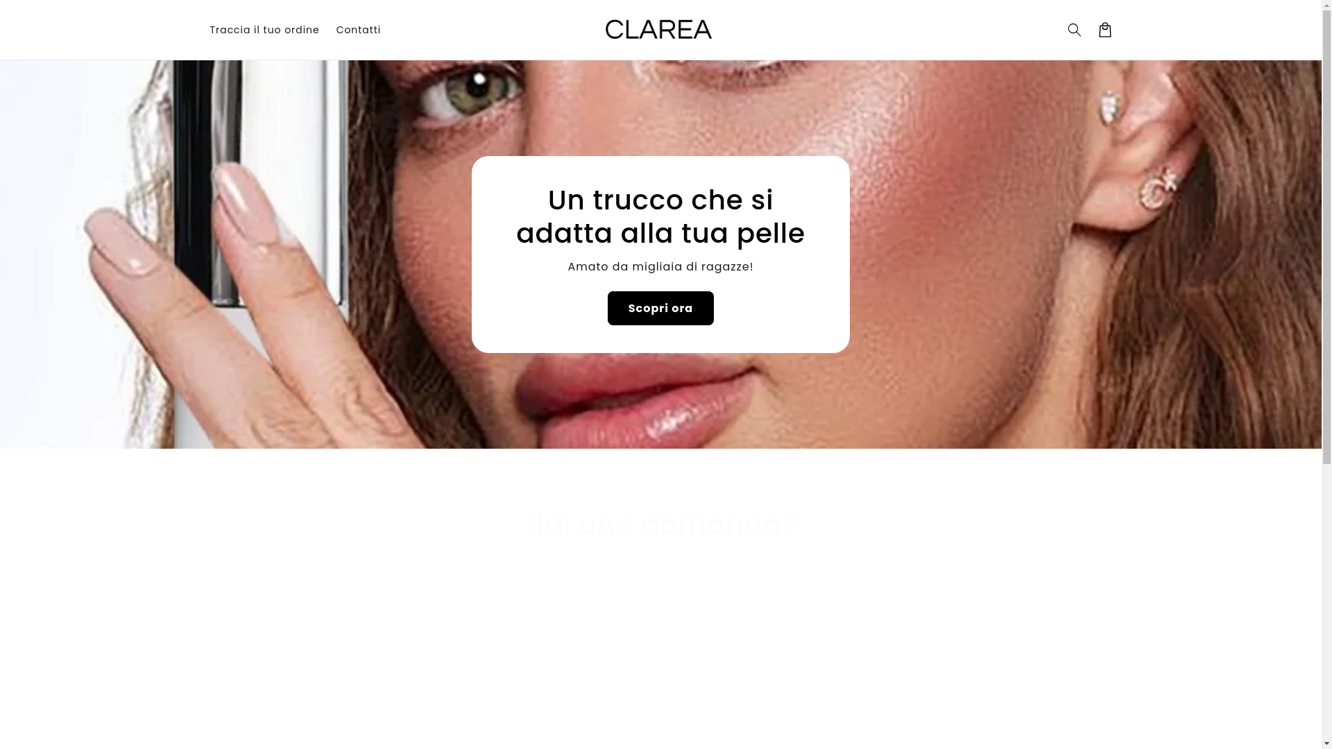 website screenshot of https://clareaitalia.com/