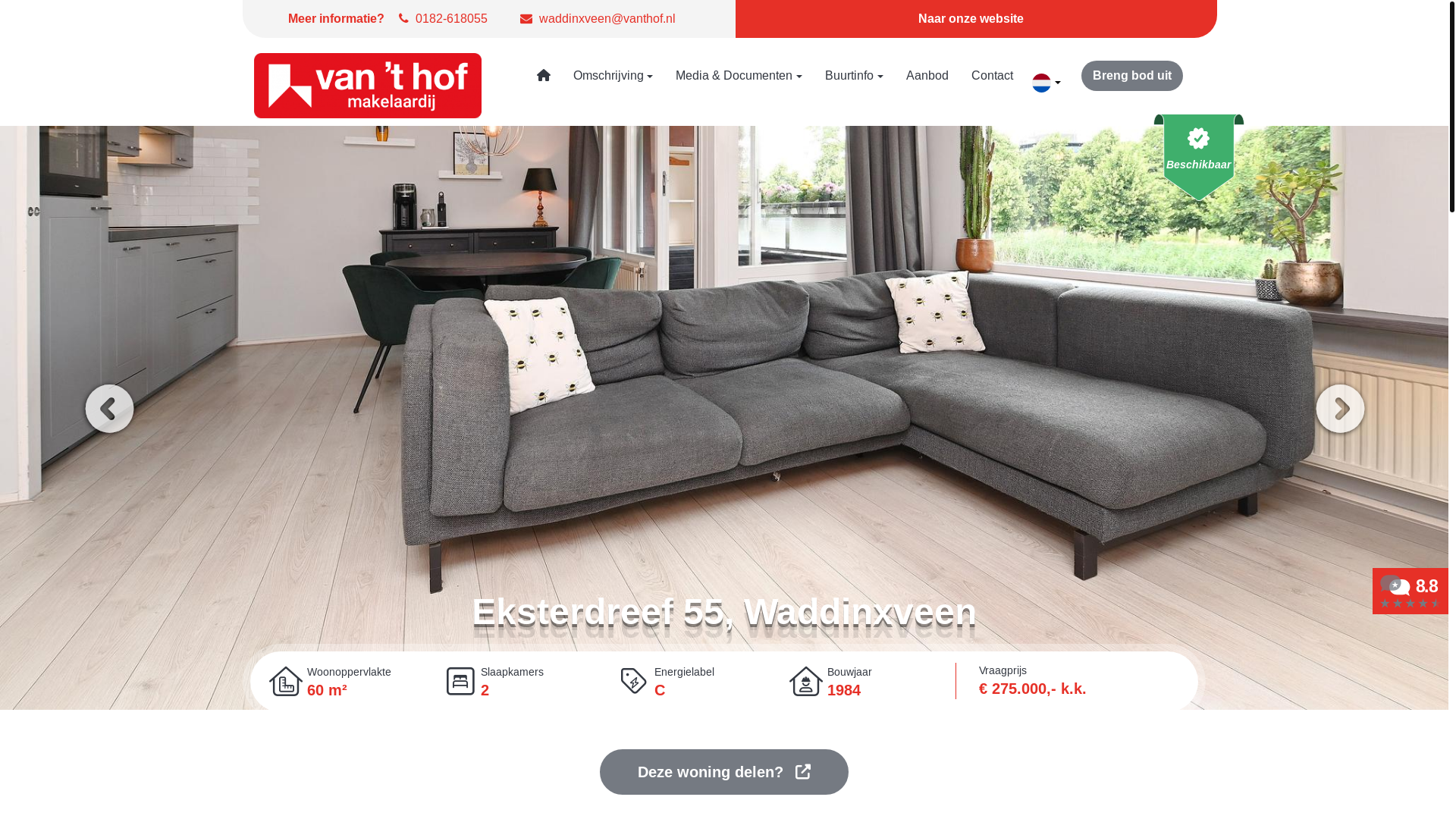 website screenshot of https://eksterdreef55.nl/