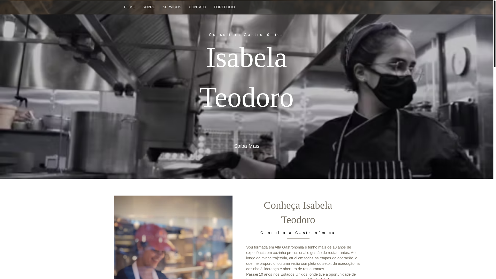 website screenshot of https://isabelateodoro.com.br/