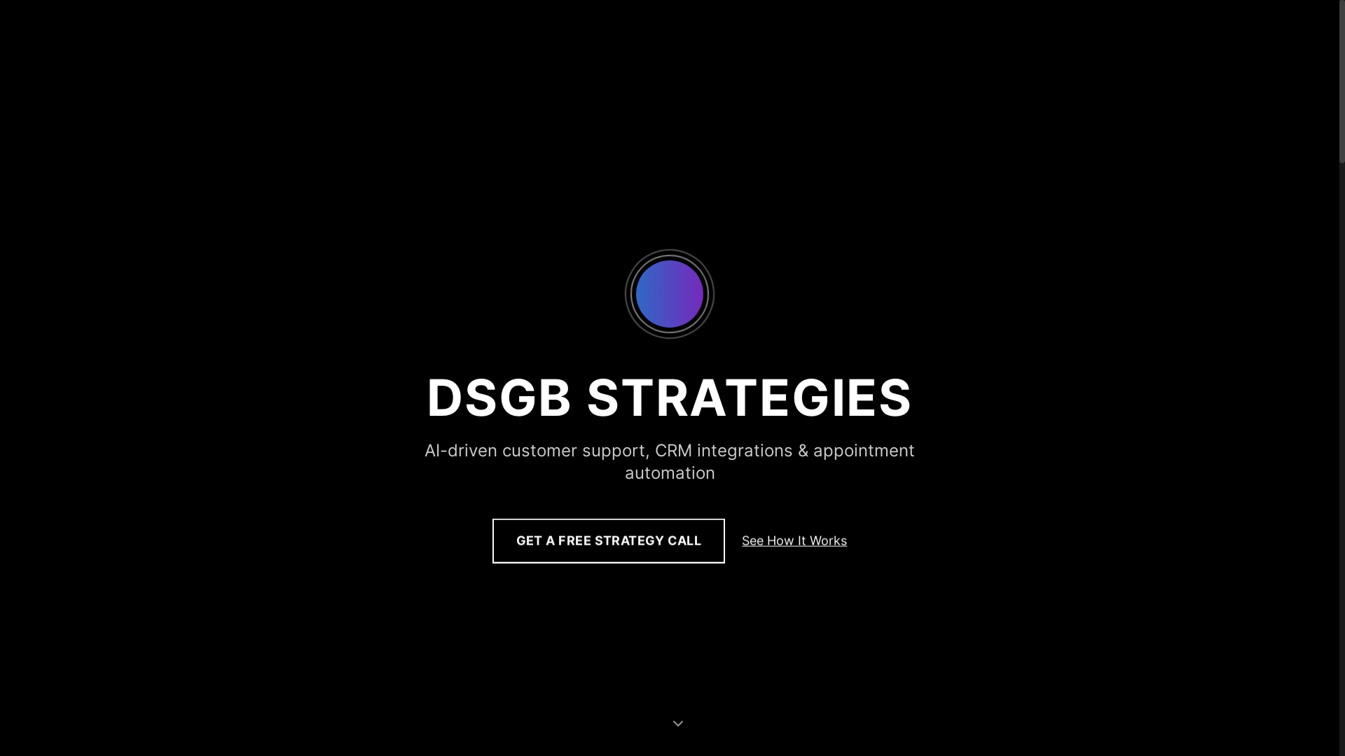 website screenshot of https://dsgbstrategies.com/
