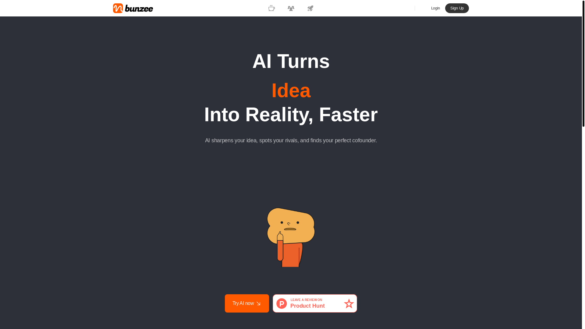 website screenshot of https://bunzee.ai