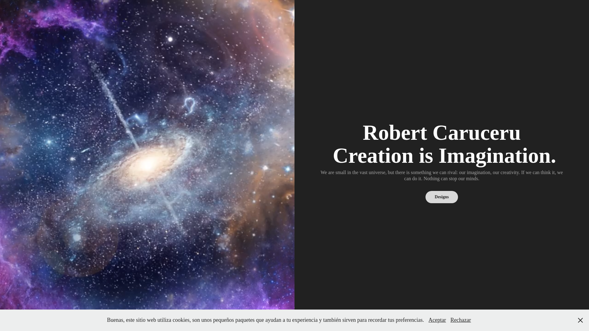 website screenshot of https://robertcaruceru.com/