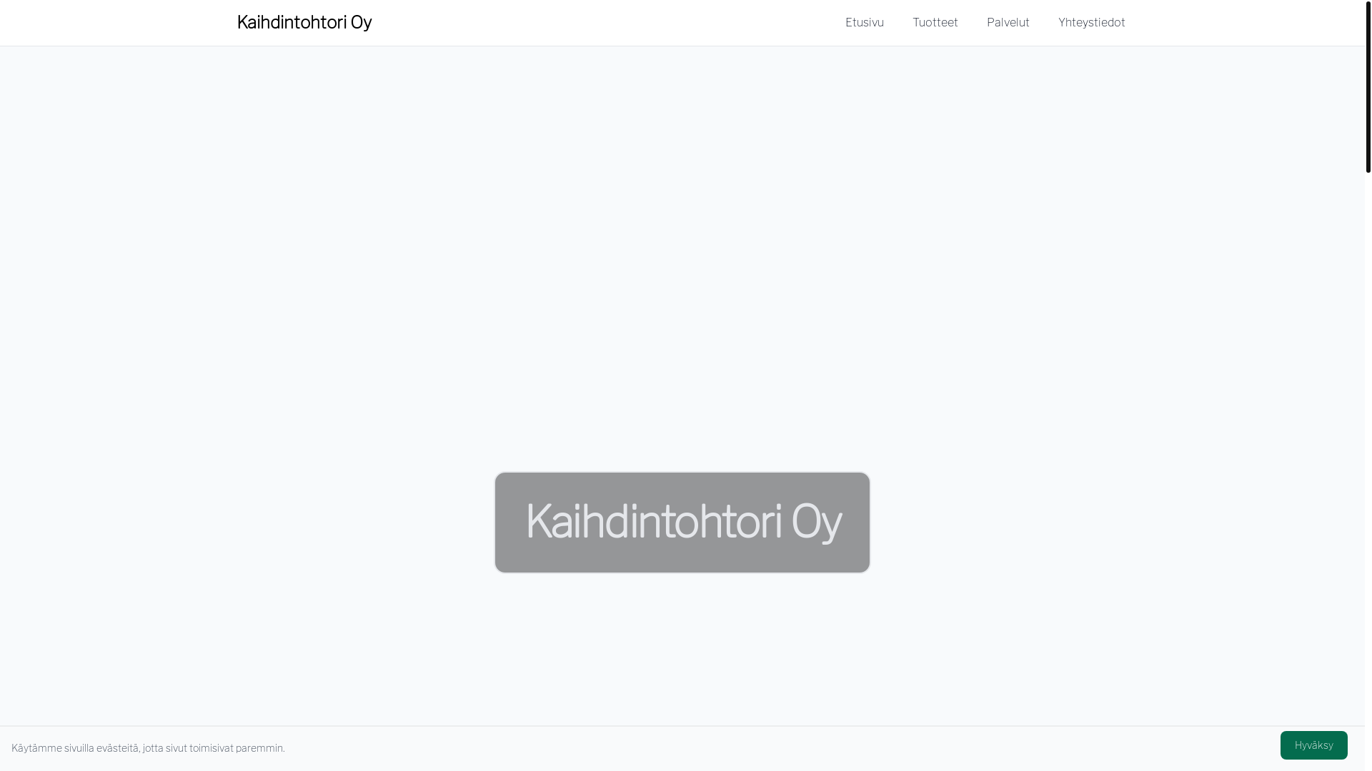 website screenshot of https://kaihdintohtori.pages.dev/