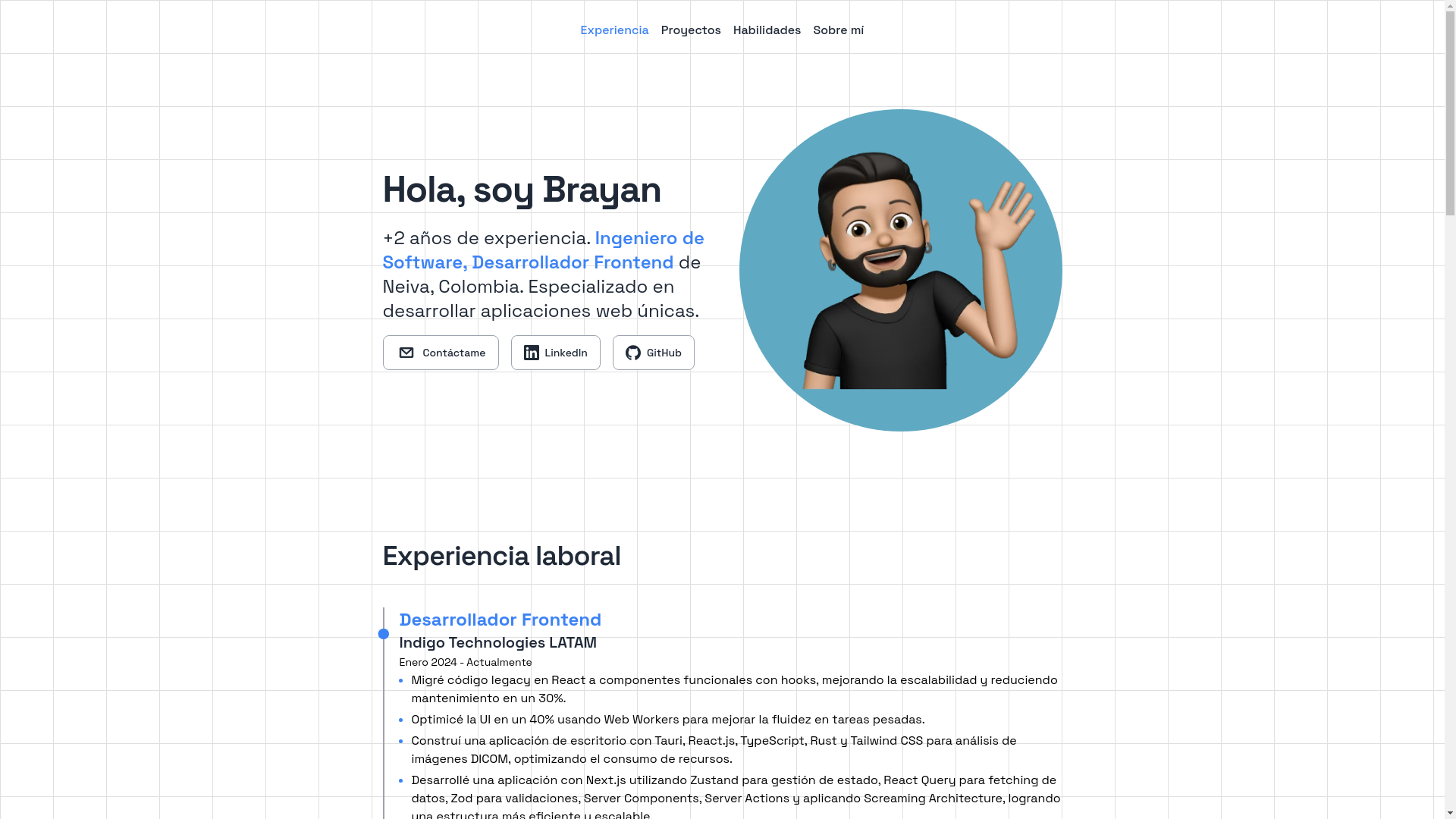 website screenshot of https://brayanrodriguez.dev/