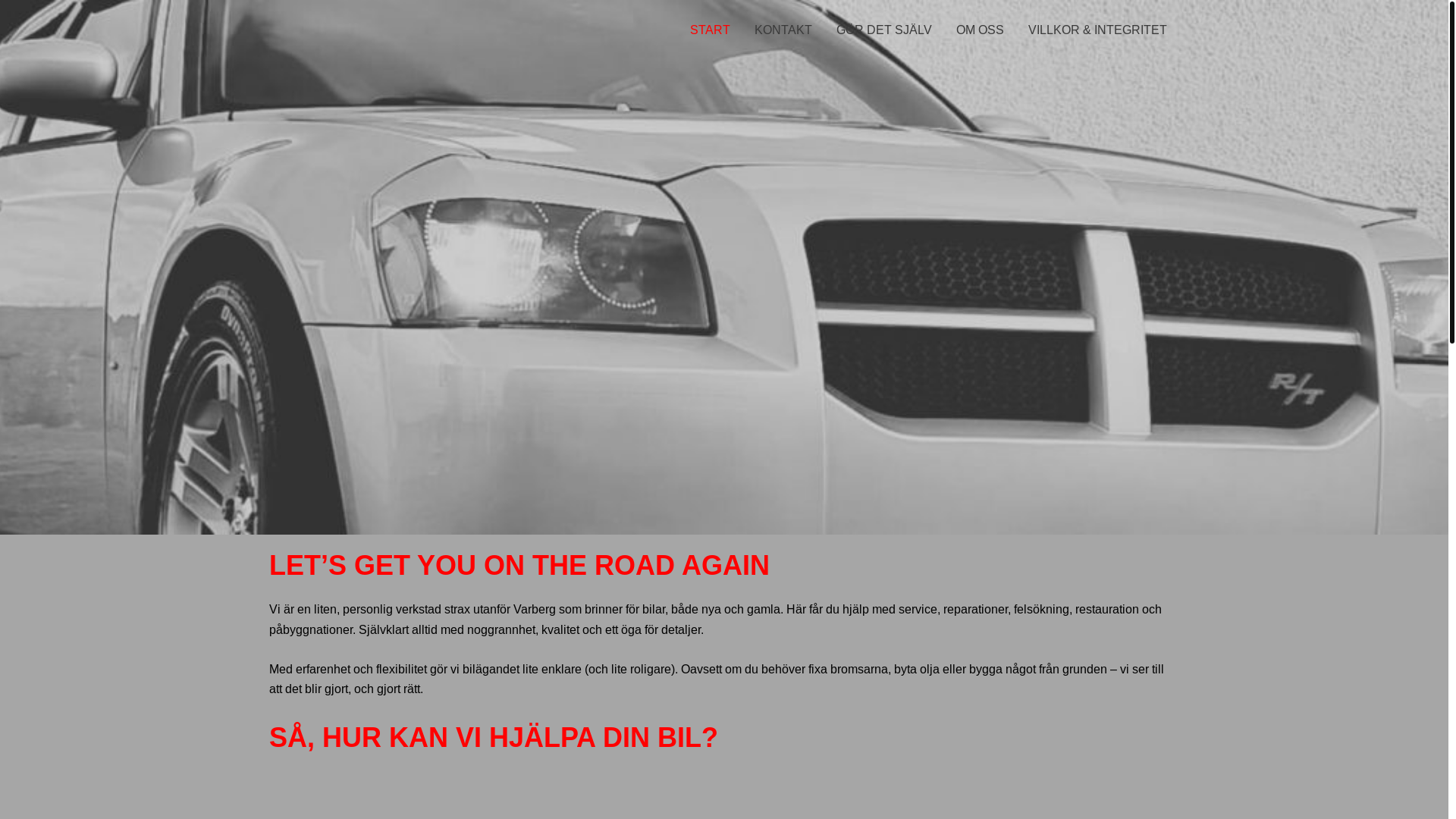 website screenshot of https://woodlandgarage.se/