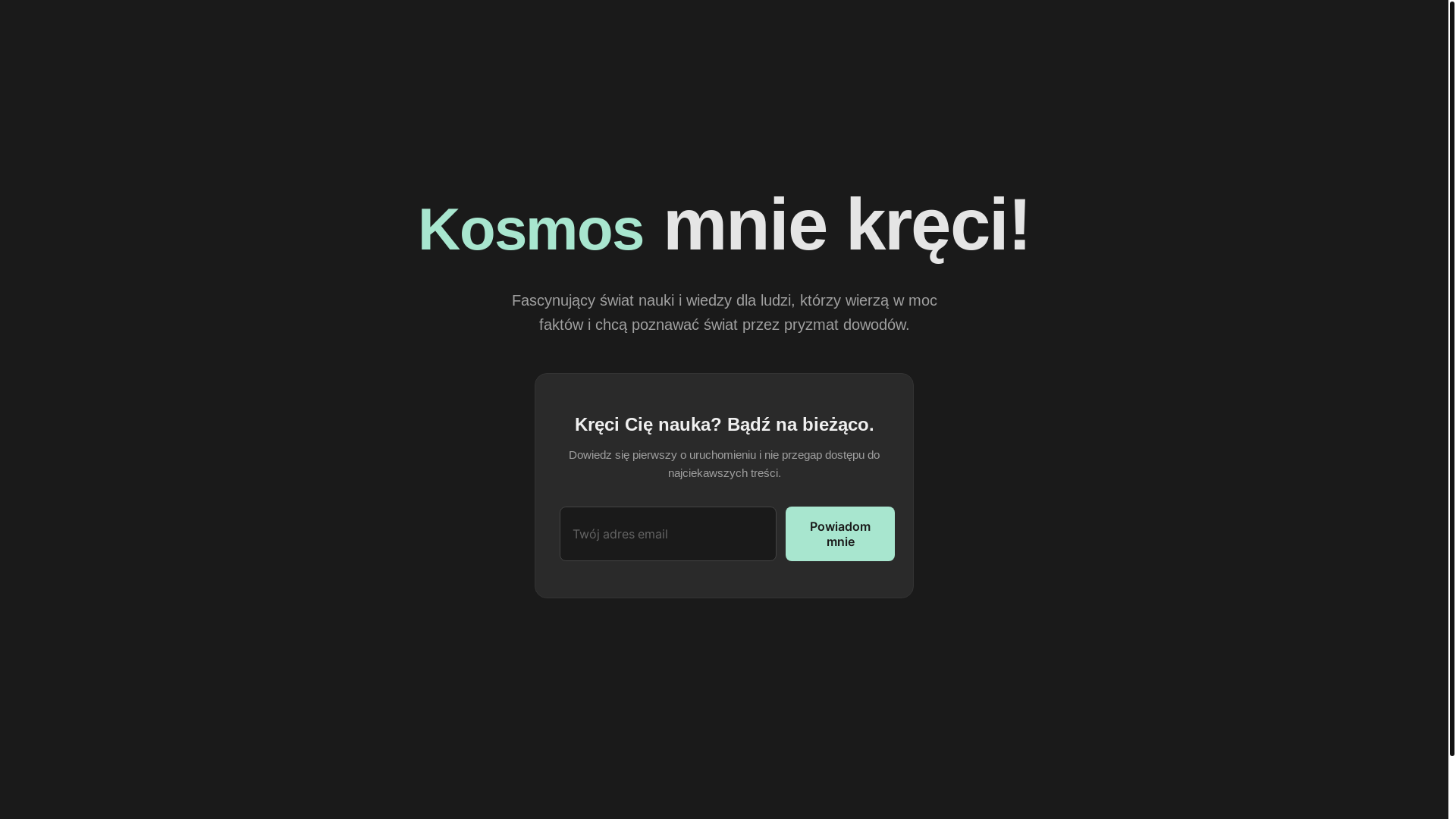 website screenshot of https://mniekreci.pl/