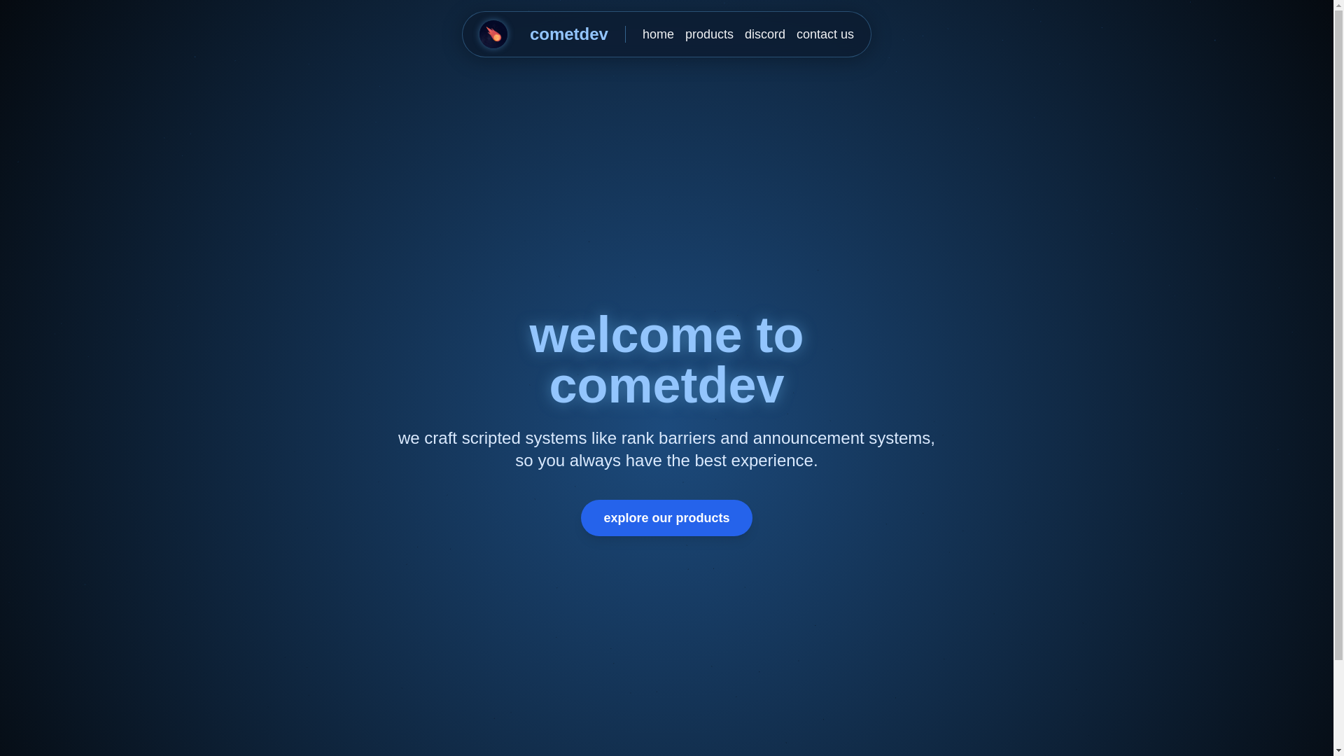 website screenshot of https://cometdev.co.uk/