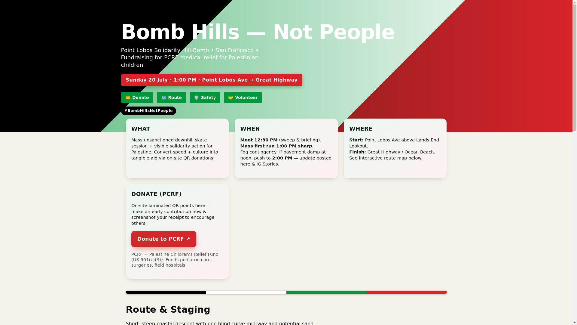 website screenshot of https://hillbombssf.com/