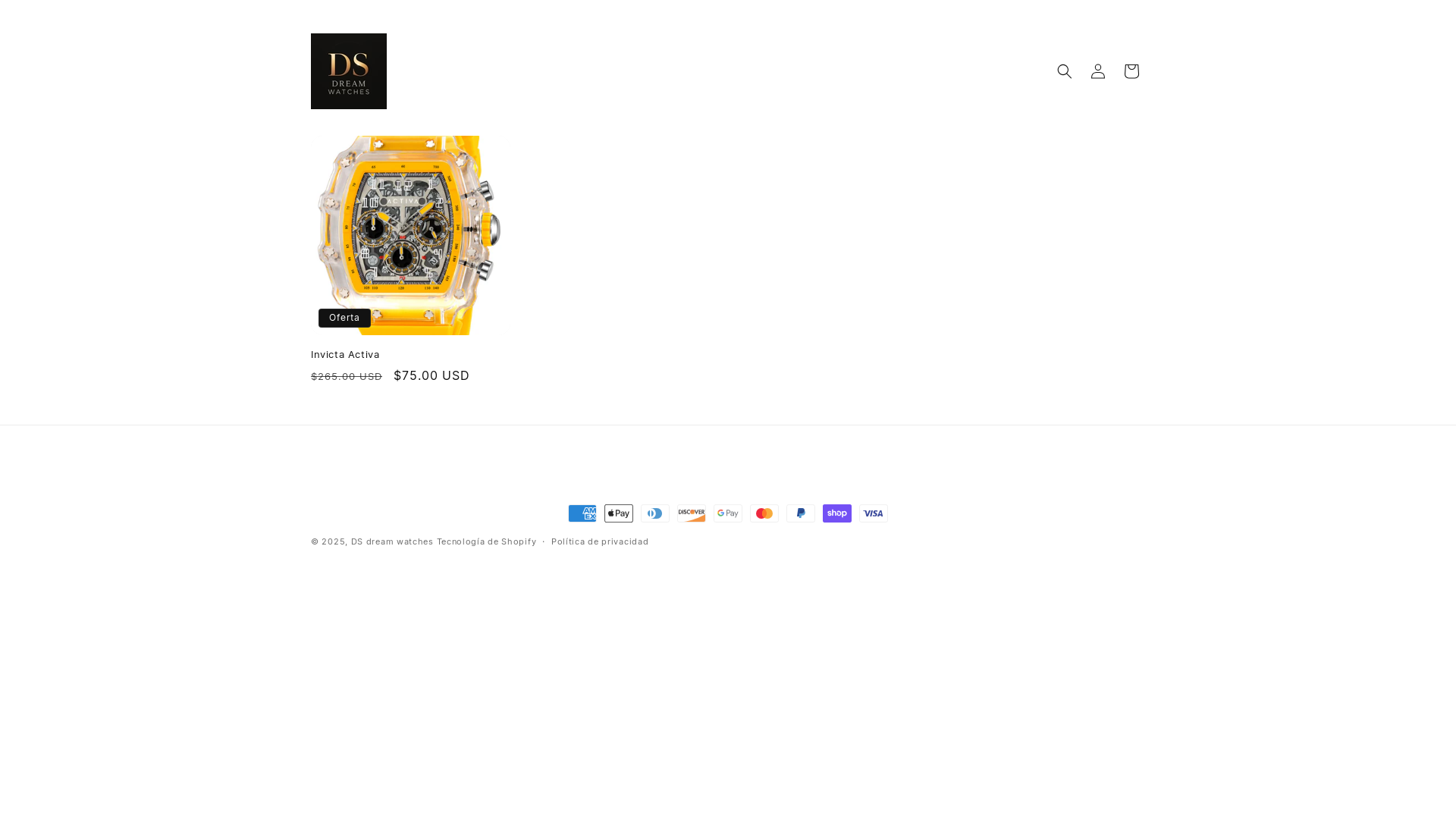 website screenshot of https://dsdreamwatches.com/