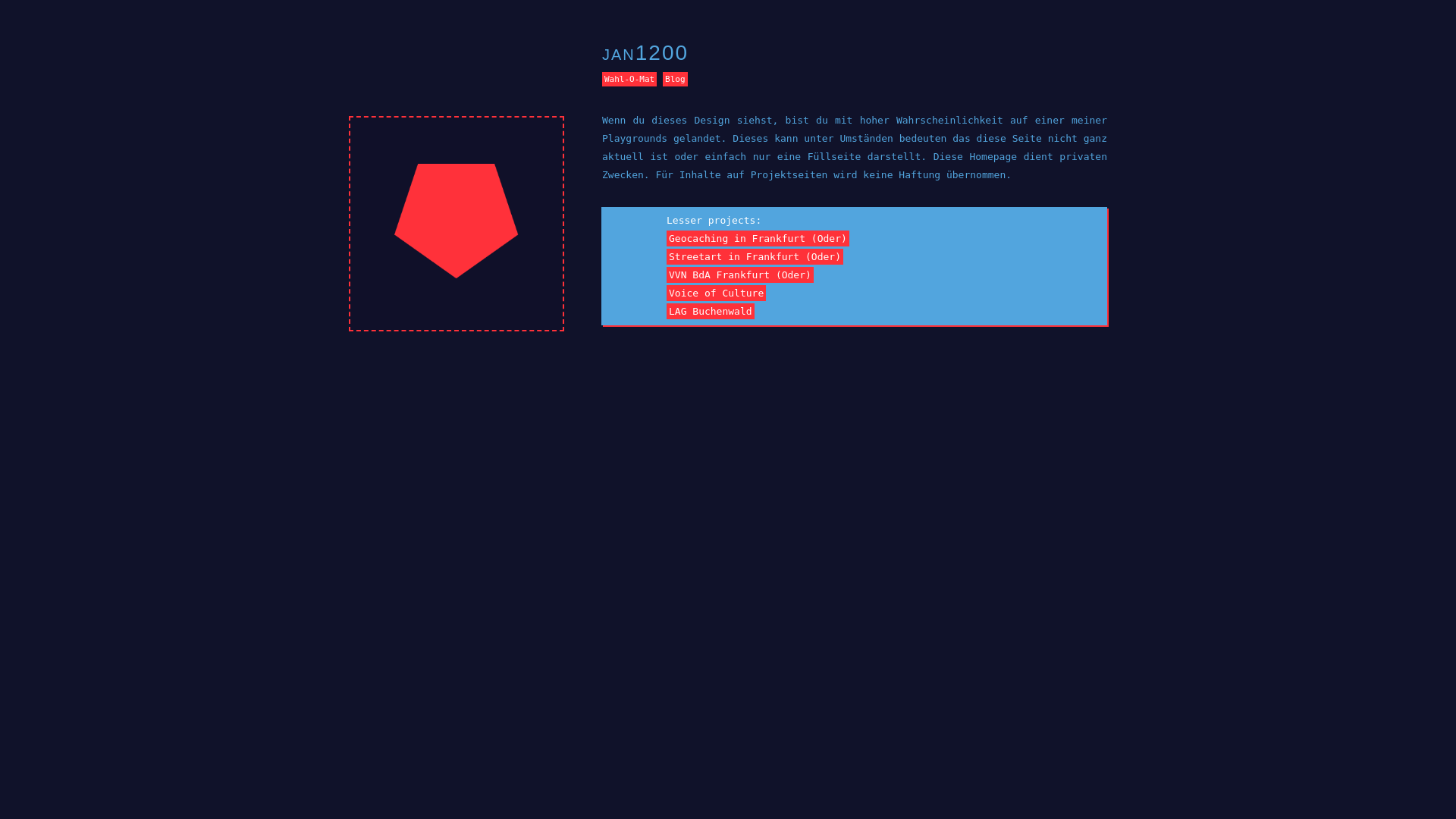 website screenshot of https://jan1200.de/