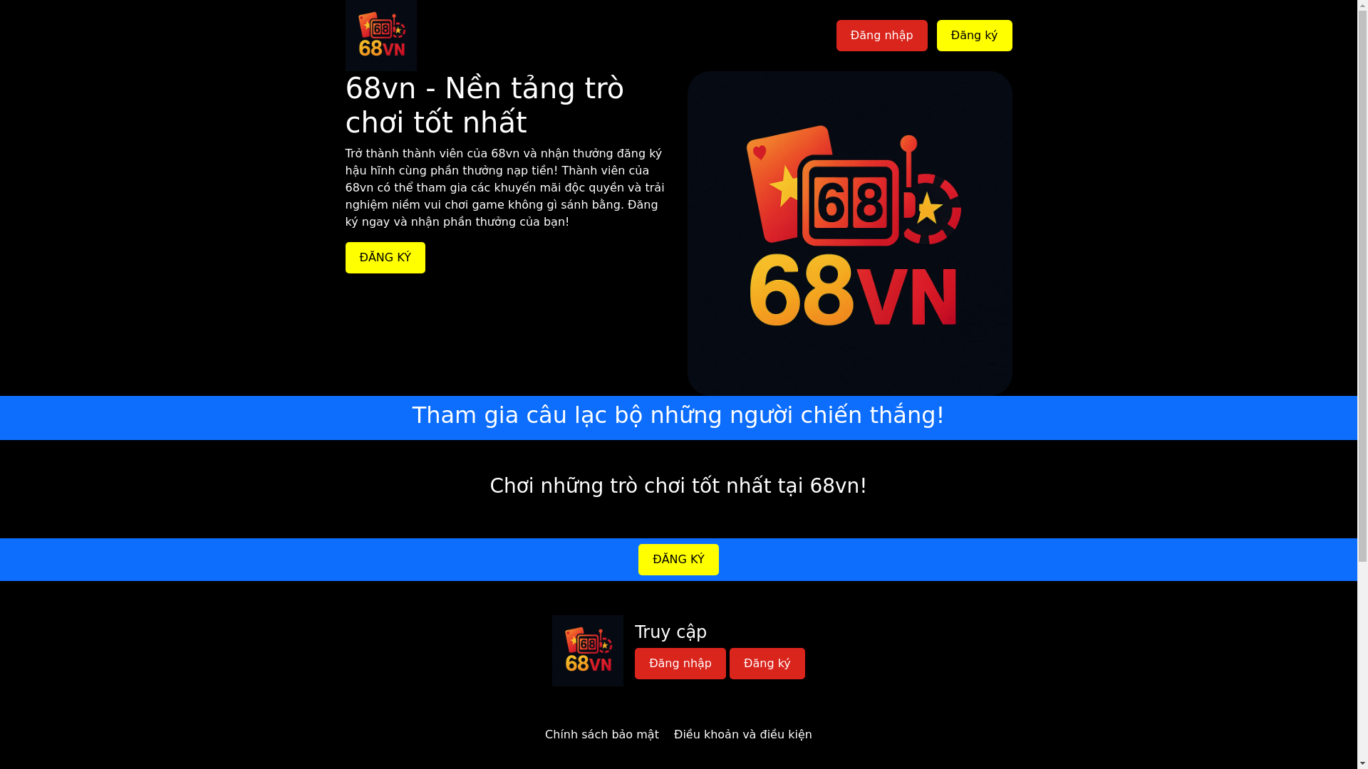 website screenshot of https://68vnu.com/