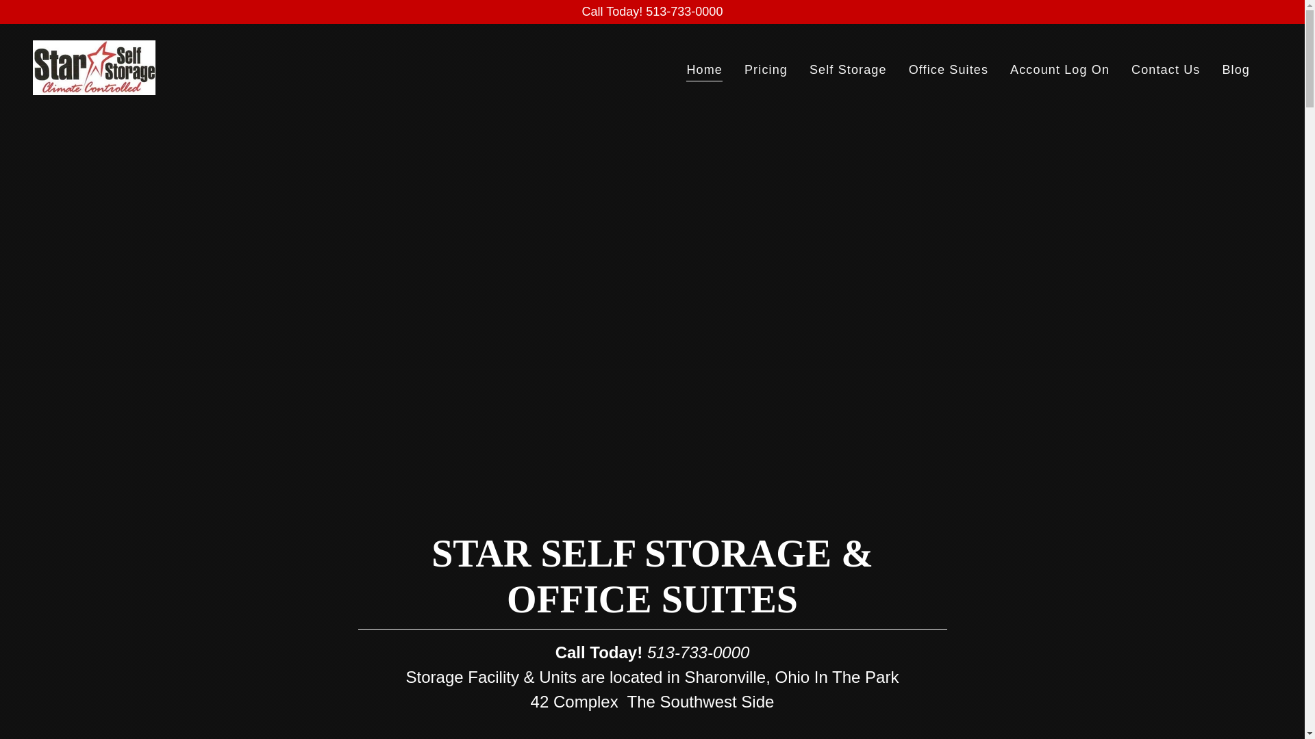 website screenshot of https://starselfstoragecincinnatiohio.biz/