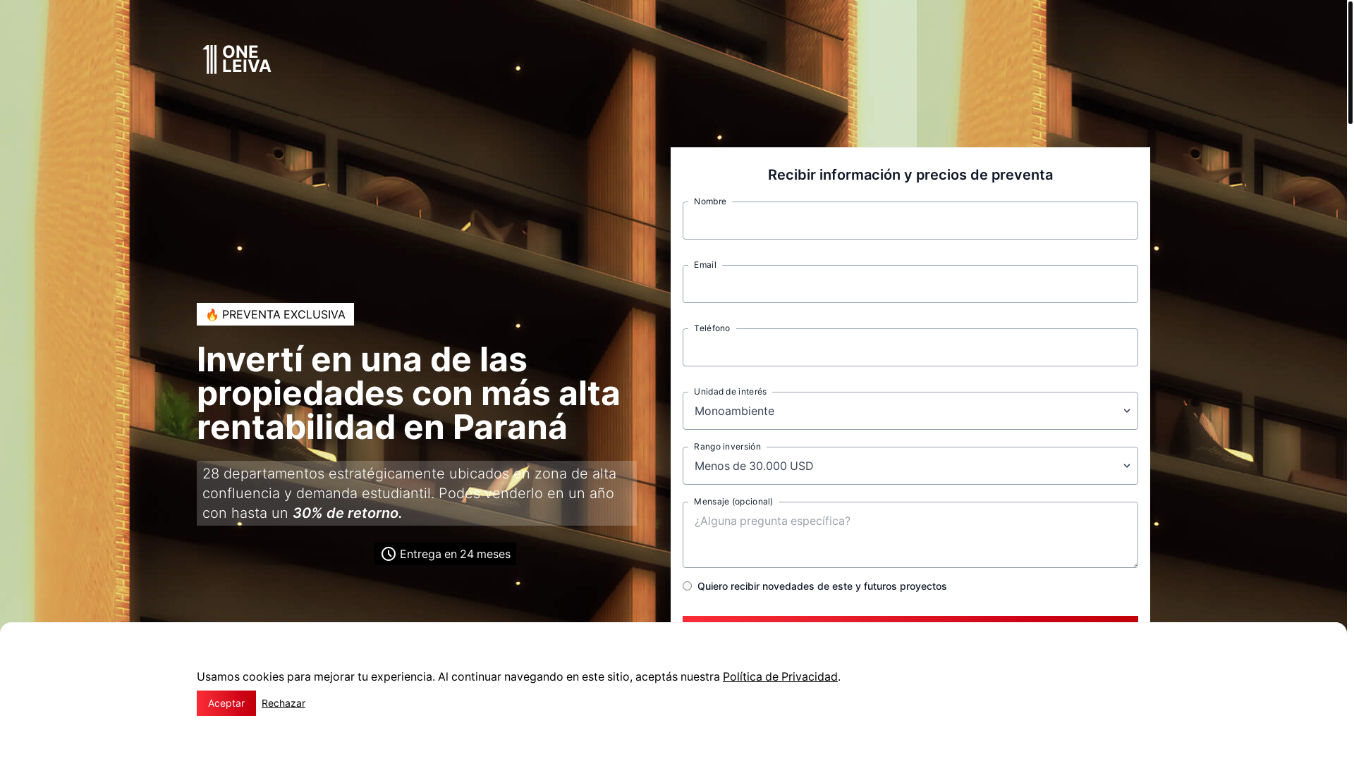 website screenshot of https://oneleiva.pages.dev/
