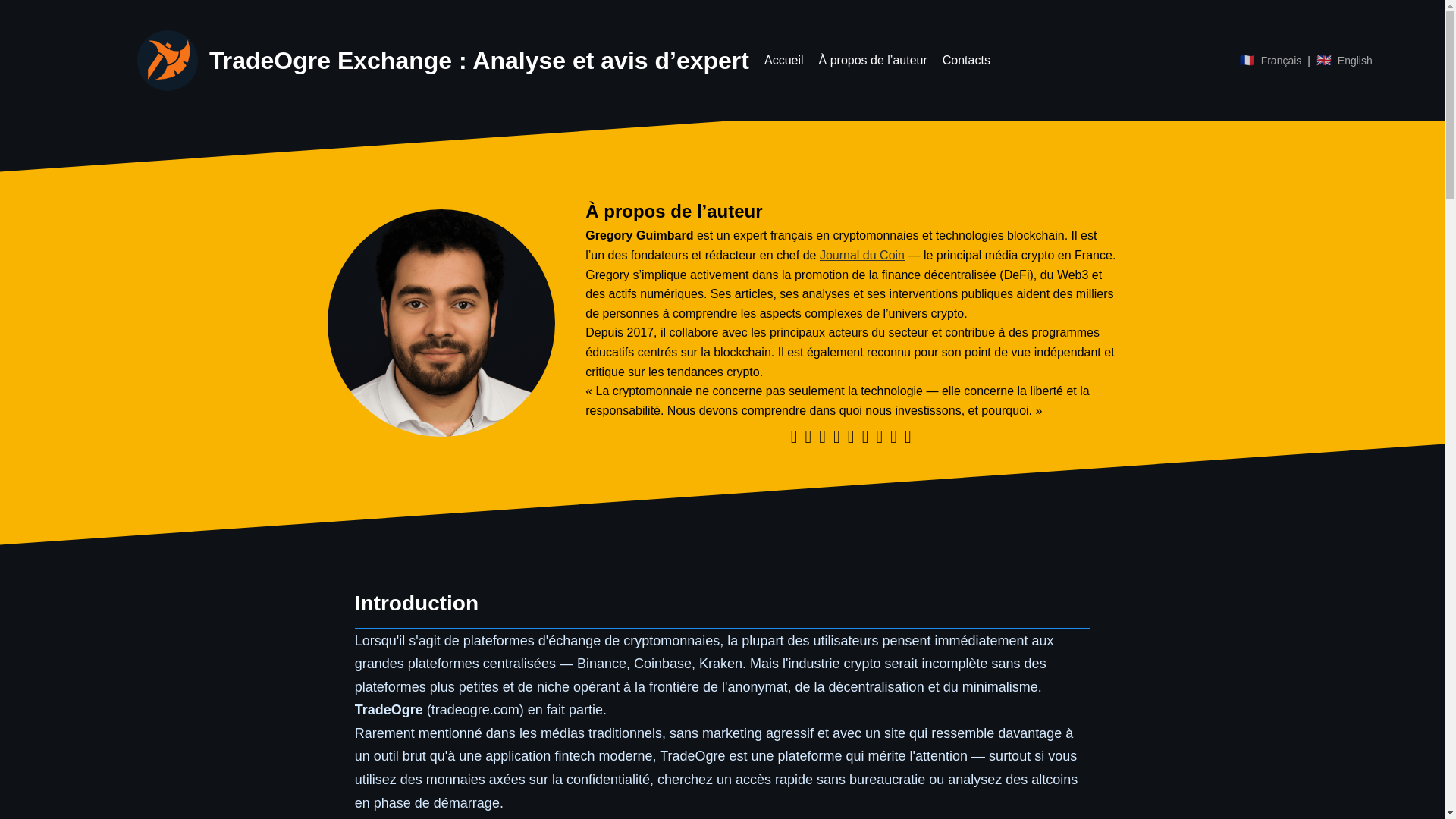 website screenshot of http://tradeogre.fr