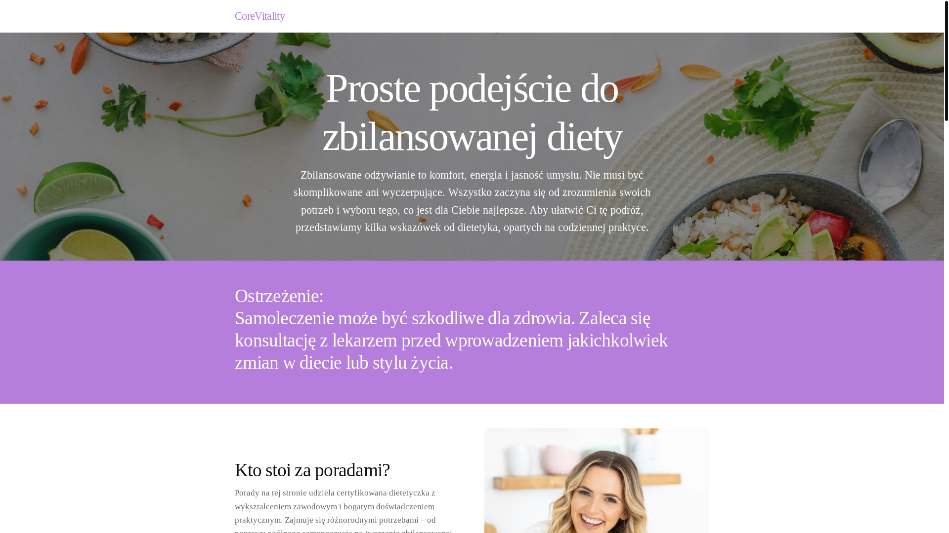 website screenshot of https://corevitalitya.info/
