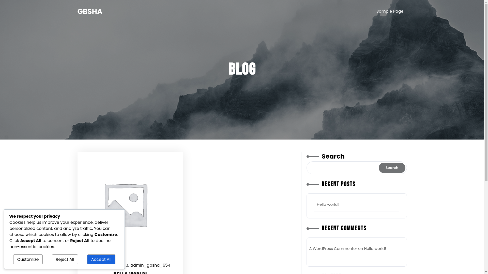 website screenshot of https://gbsha.org/