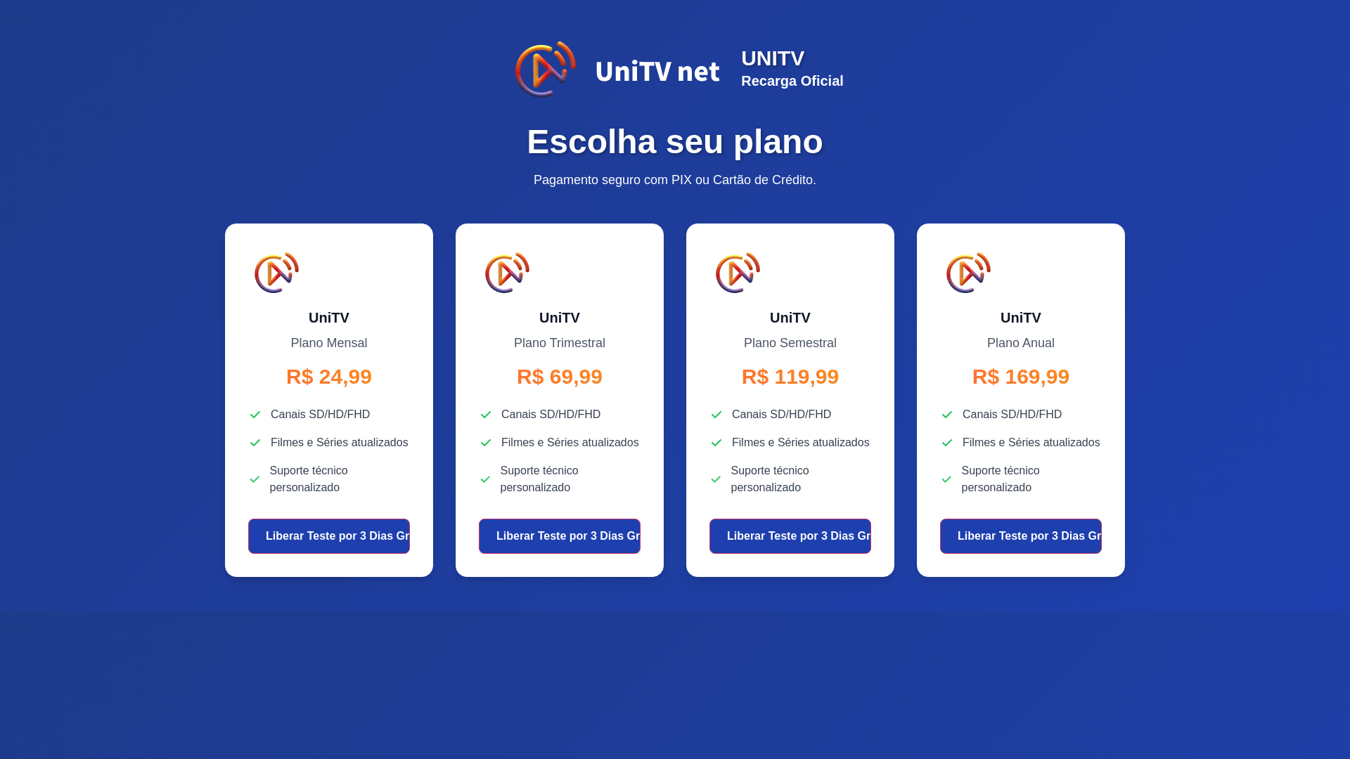 website screenshot of https://recarcaunitvoficial.com.br/