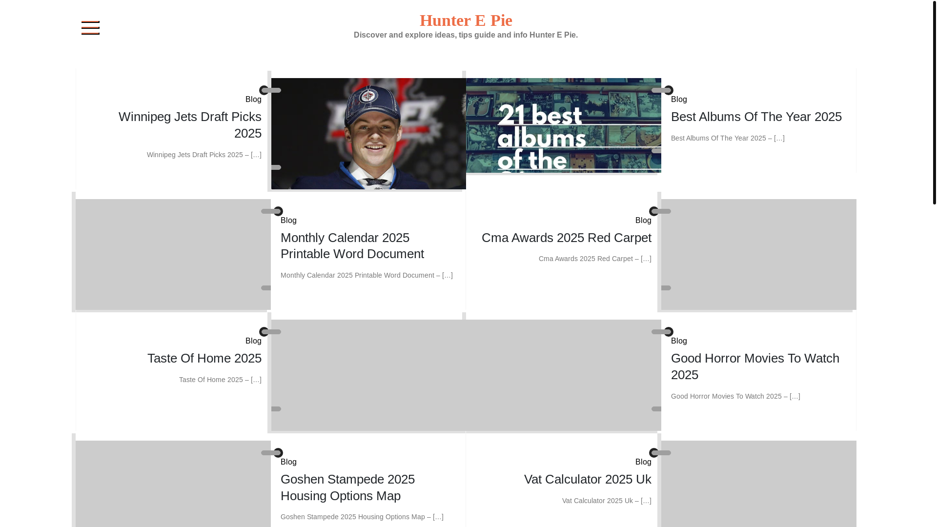 website screenshot of https://hunterepie.pages.dev/