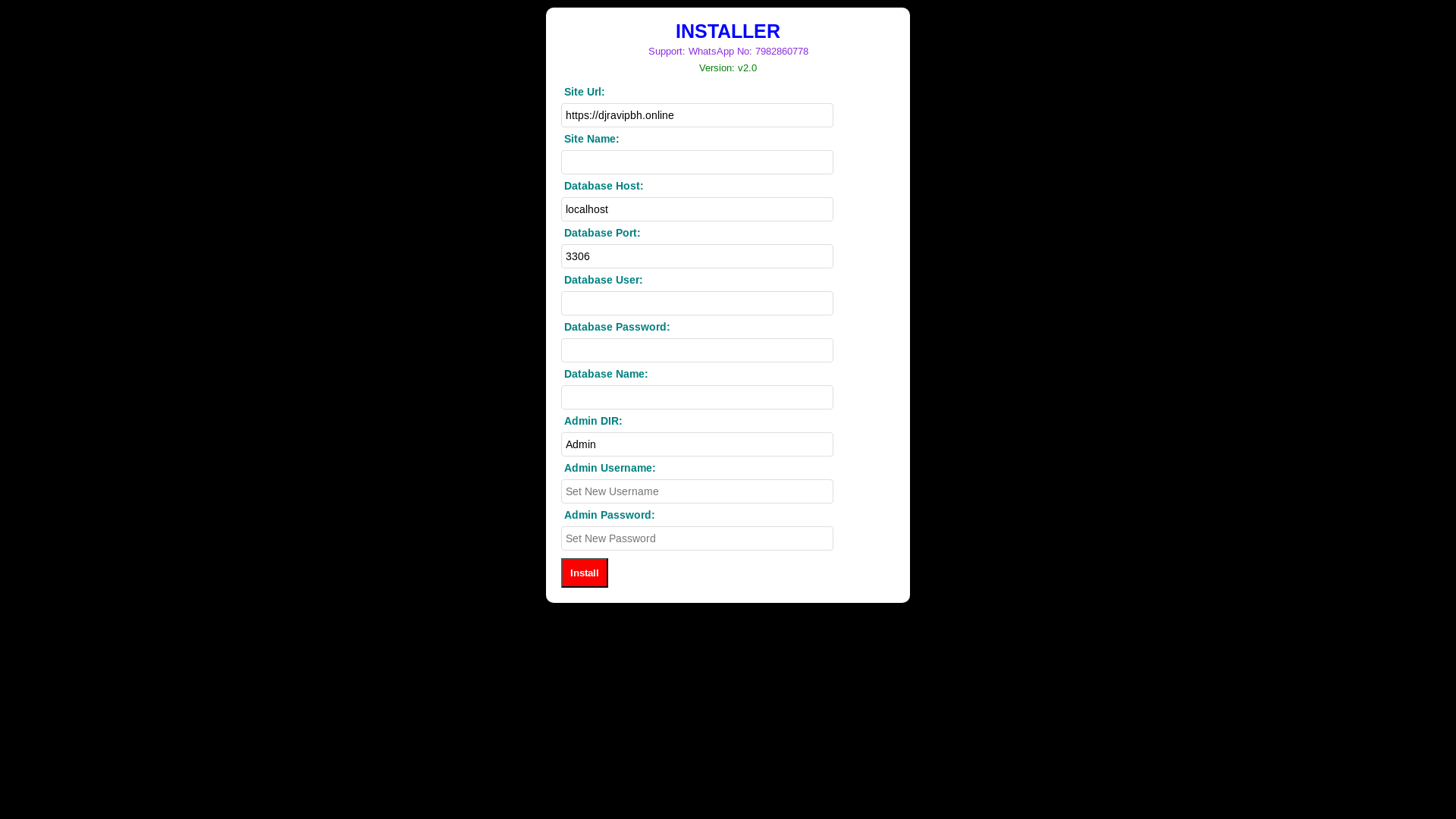 website screenshot of https://djravipbh.online/
