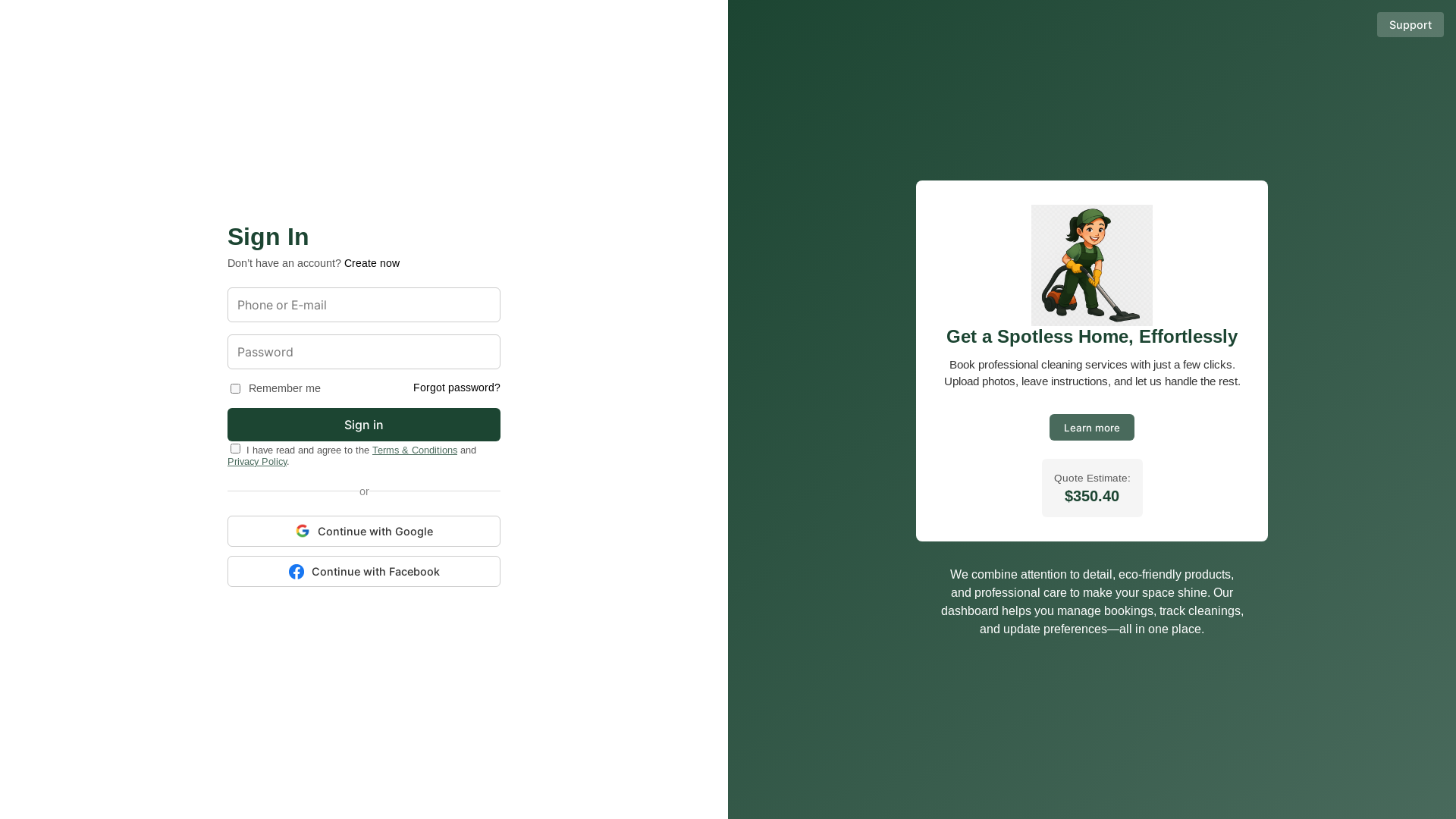 website screenshot of https://eastsuburbscleaning.com/