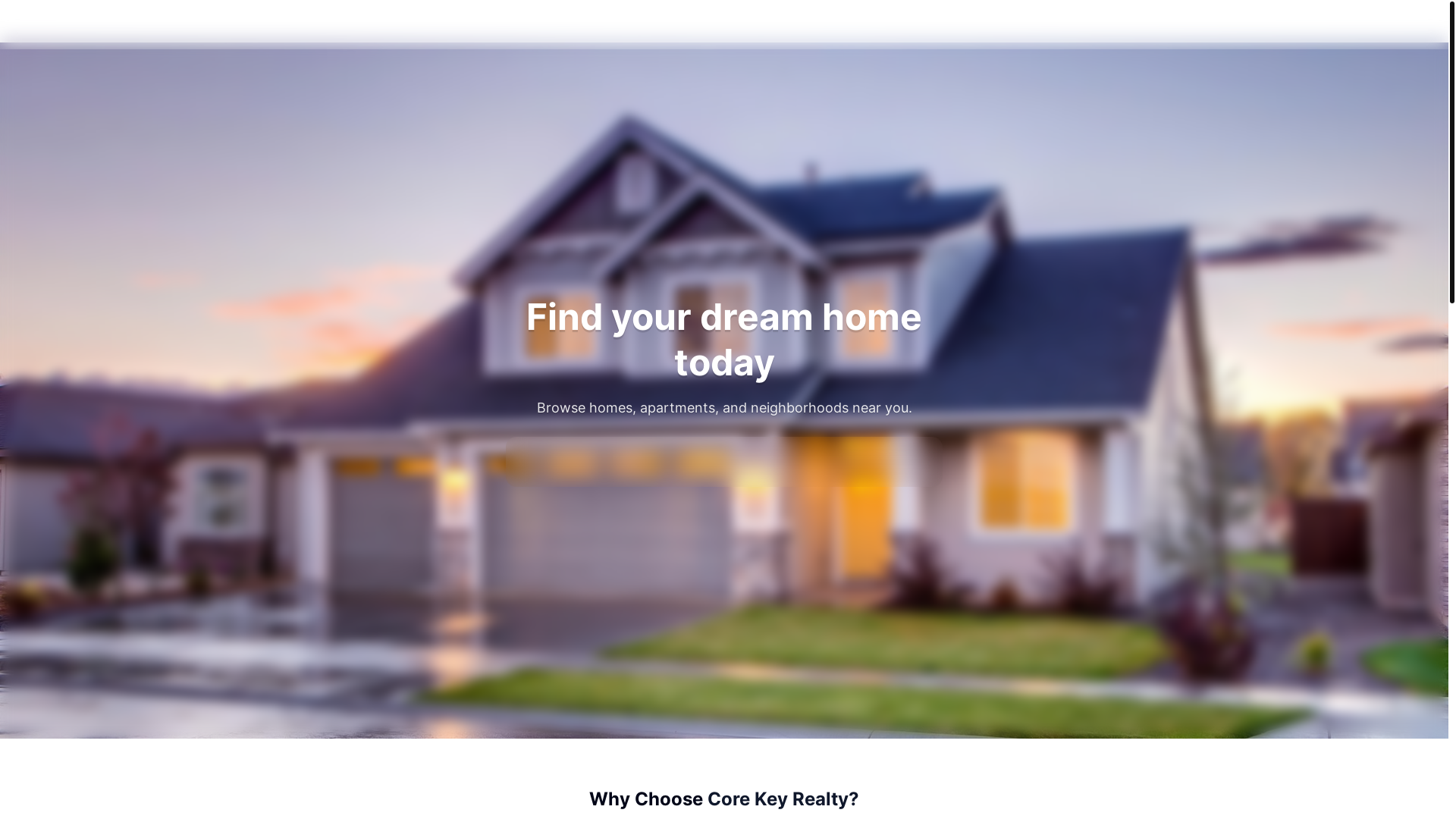 website screenshot of https://corekeyrealty.com/