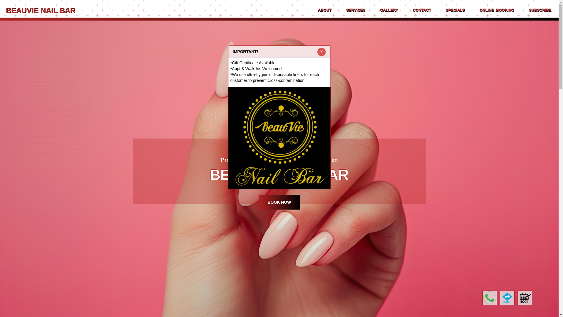 website screenshot of https://beauvienailbar.com/