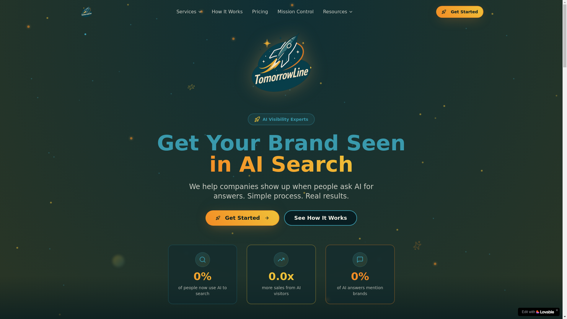 website screenshot of https://tomorrowline.net/