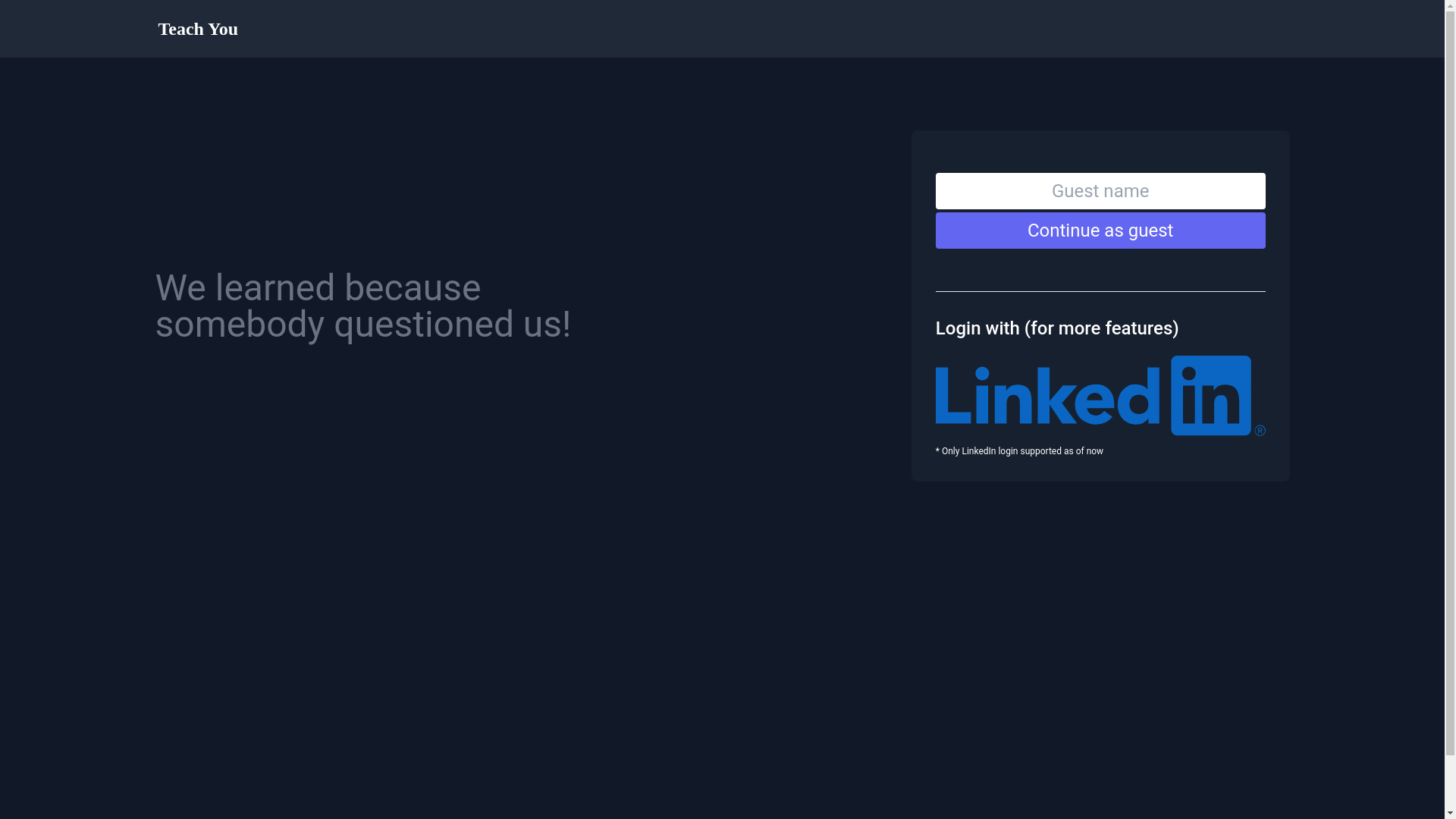 website screenshot of https://teachyou.pages.dev/