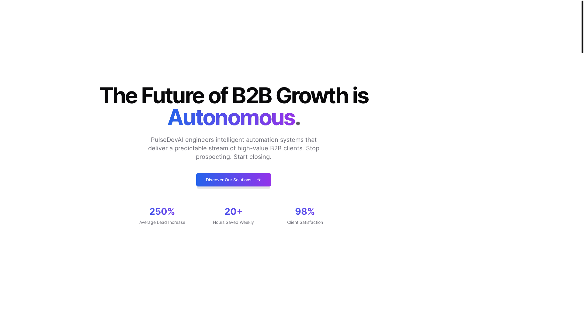 website screenshot of https://pulsedevai.com/