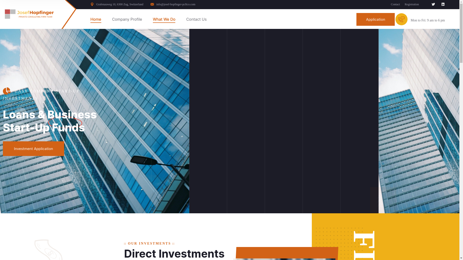 website screenshot of https://josef-hopfinger-pcftco.com/