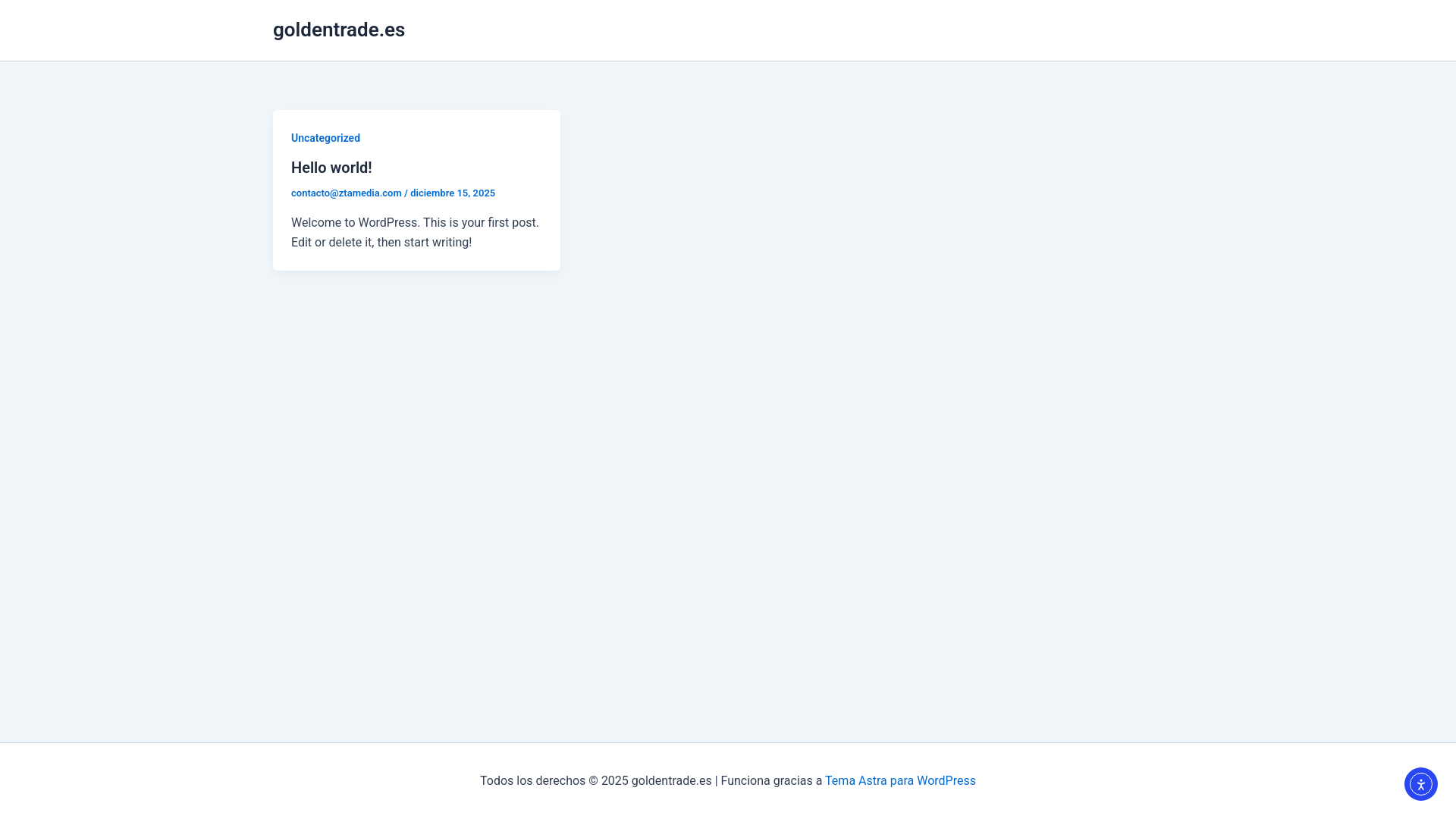 website screenshot of https://goldentrade.es/