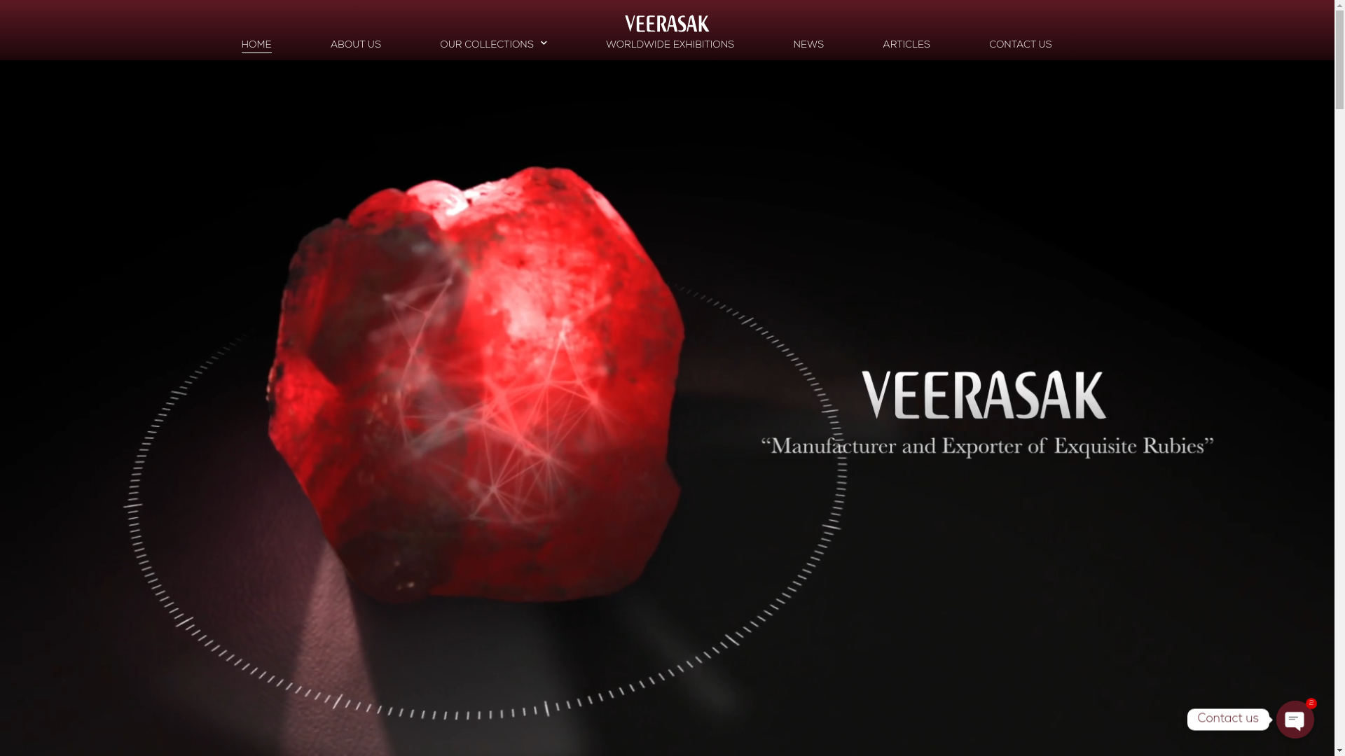 website screenshot of https://veerasakgems.com/