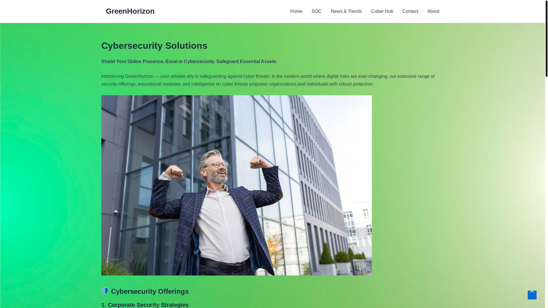 website screenshot of https://greenhorizon.sbs/