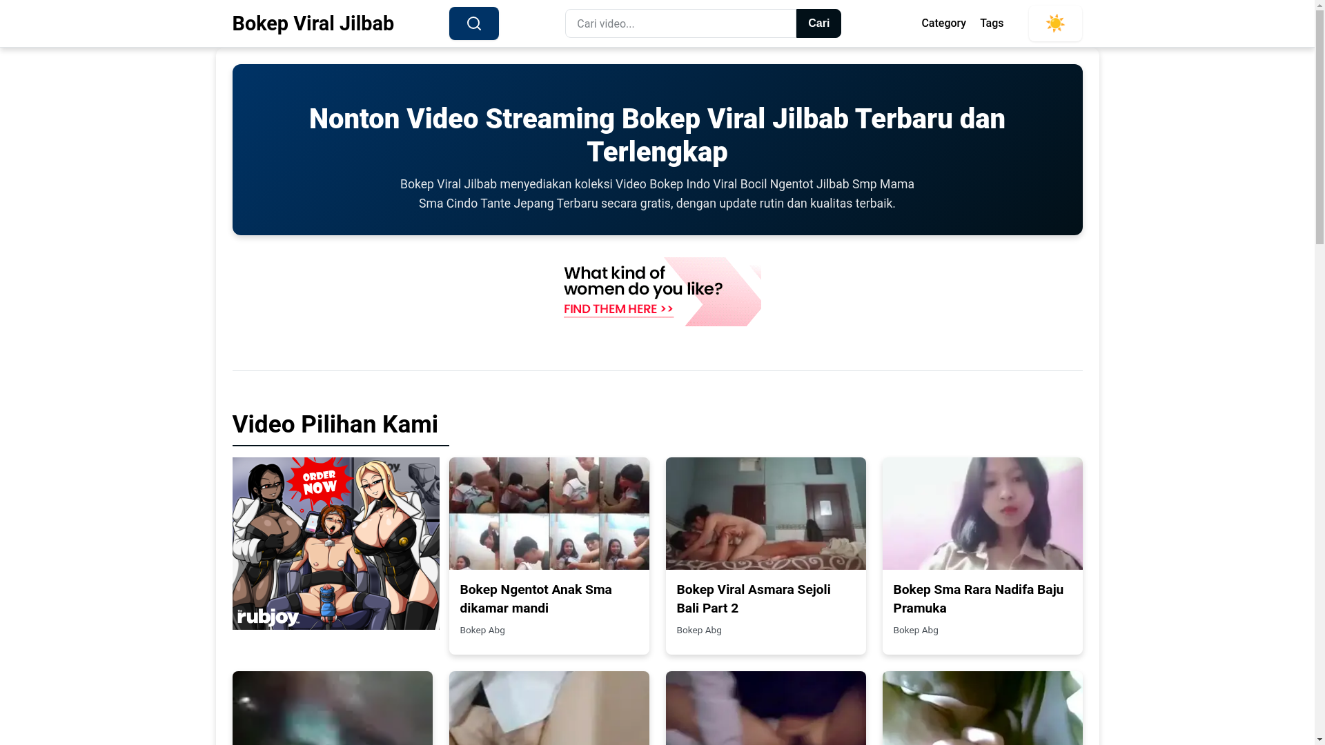 website screenshot of https://bokepviraljilbab.pages.dev/