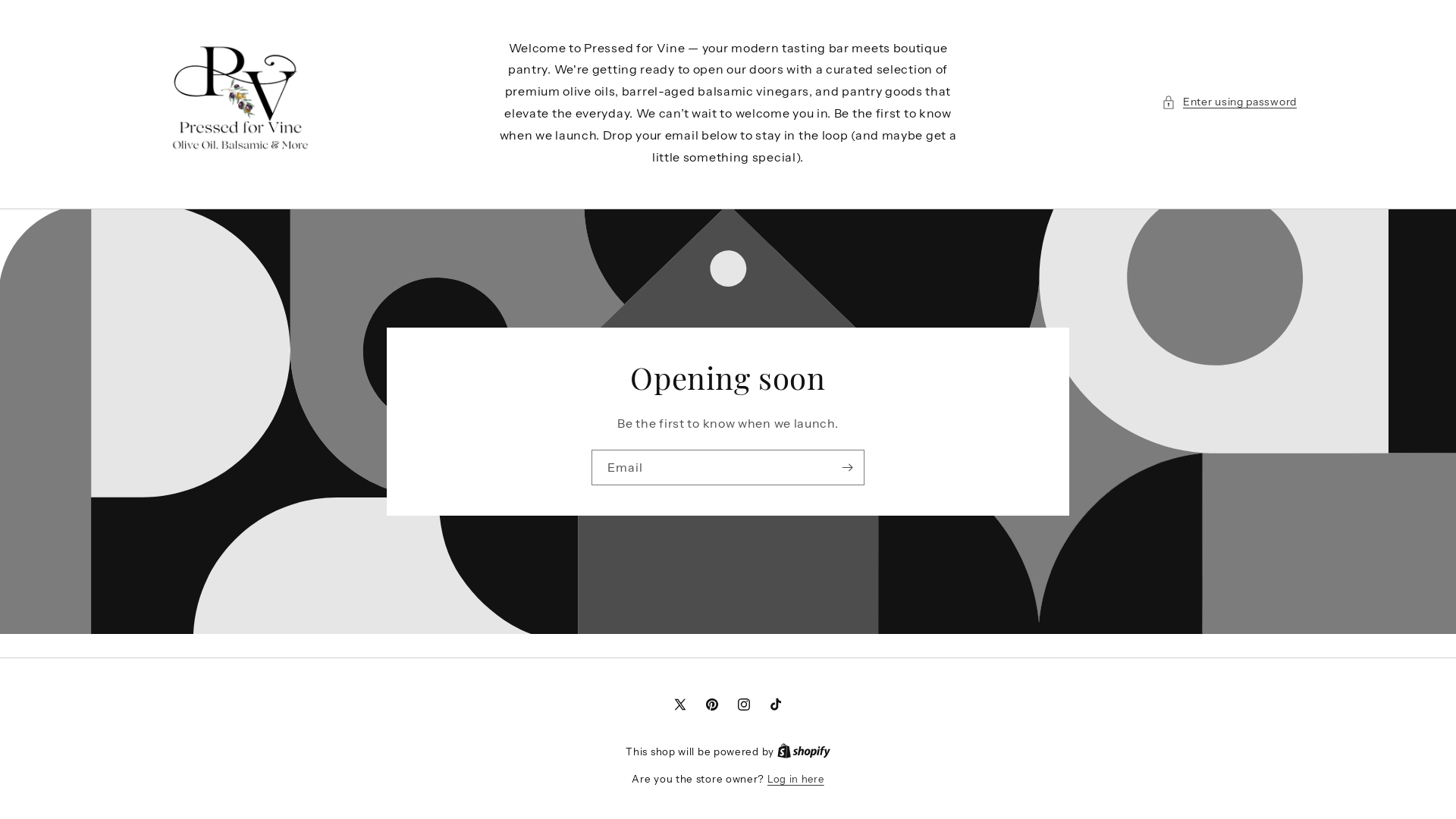 website screenshot of https://pressedforvine.com/