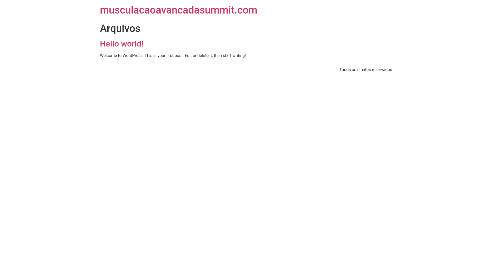 website screenshot of https://musculacaoavancadasummit.com/