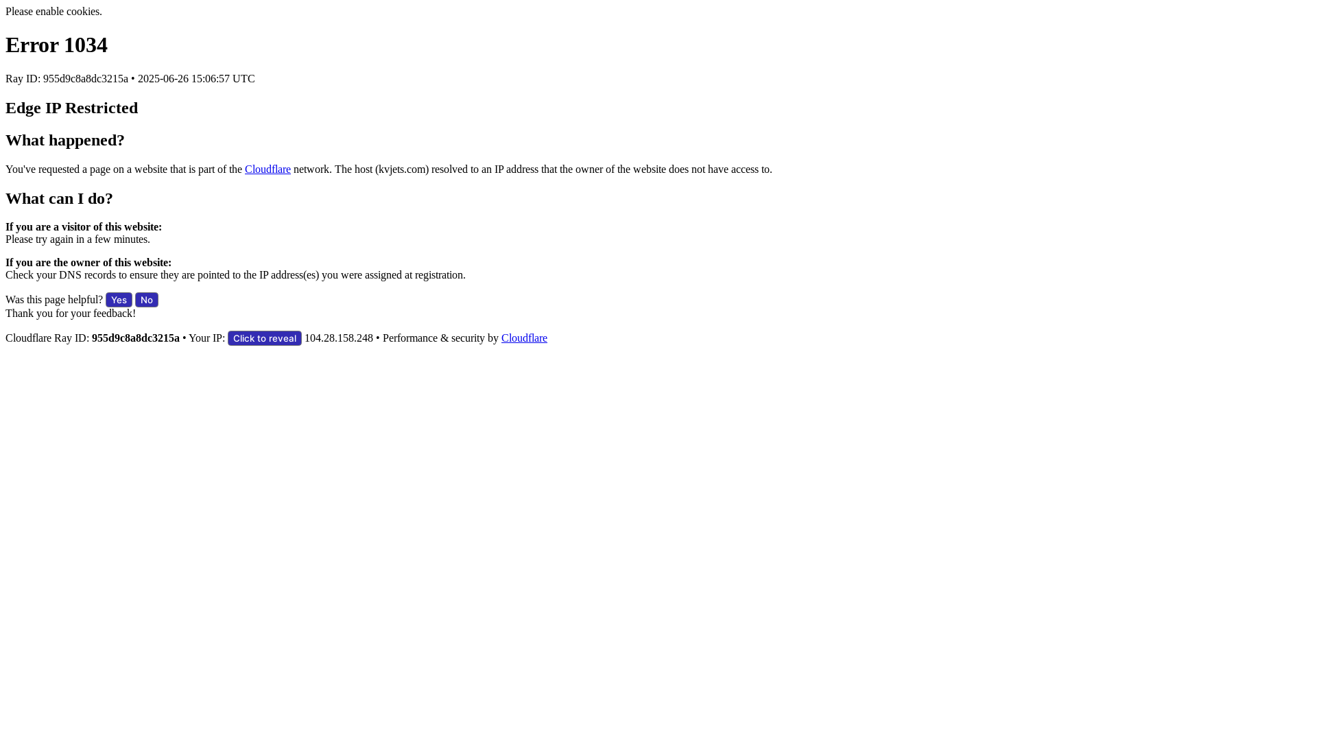 website screenshot of https://kvjets.com/