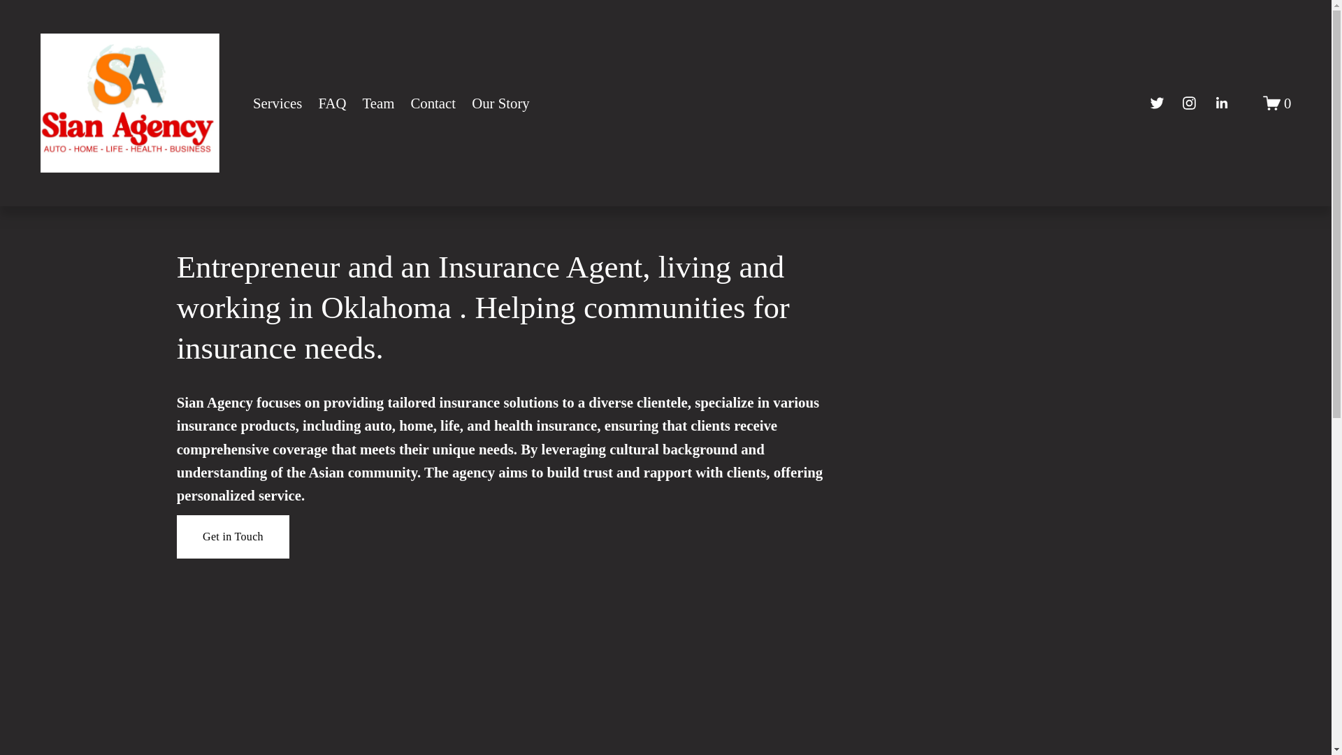 website screenshot of https://sianagencyllc.com/