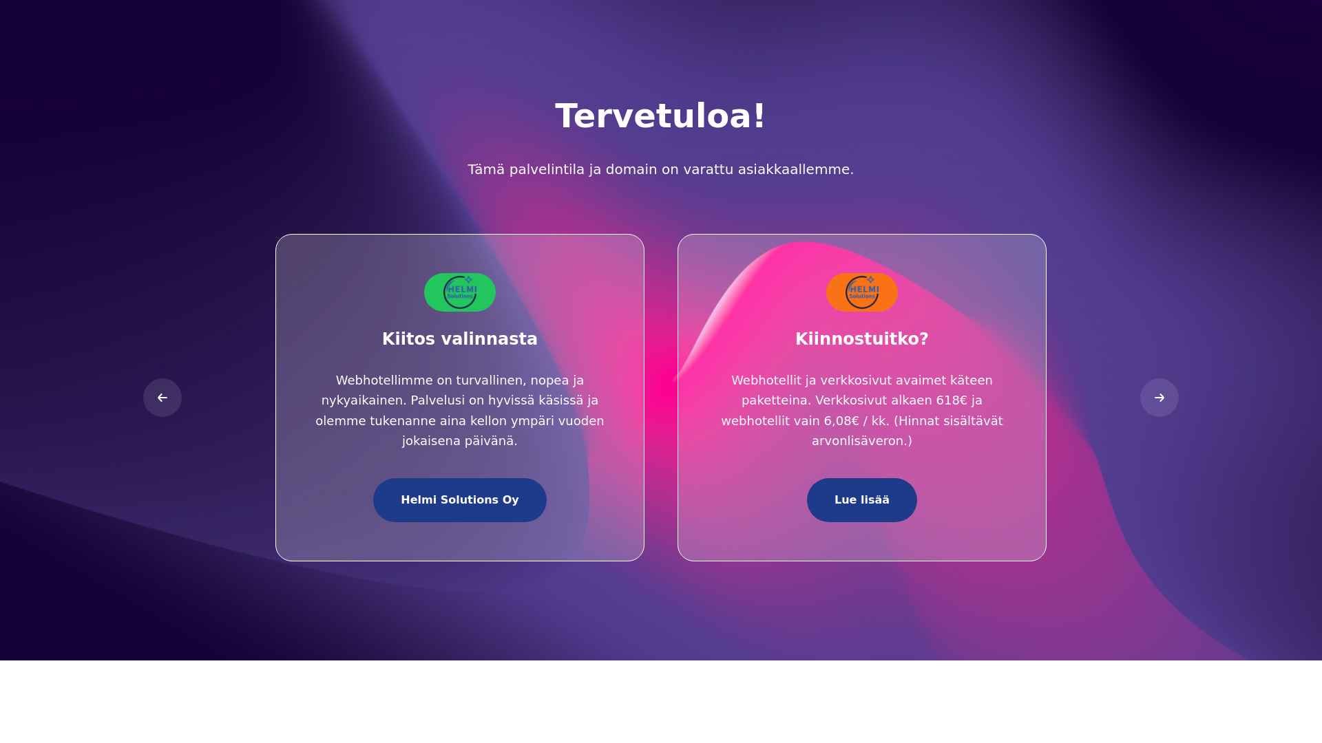 website screenshot of https://helmimail.fi/