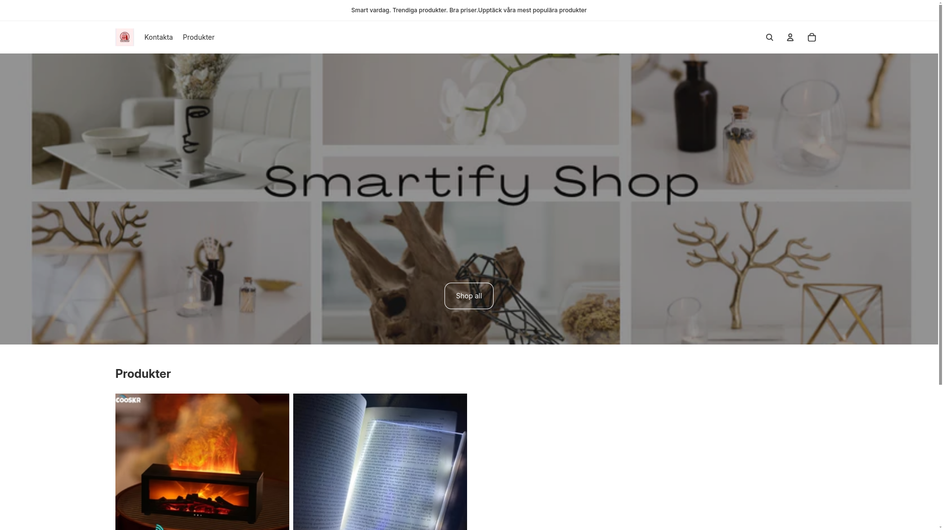 website screenshot of https://smartifyshop3.com/