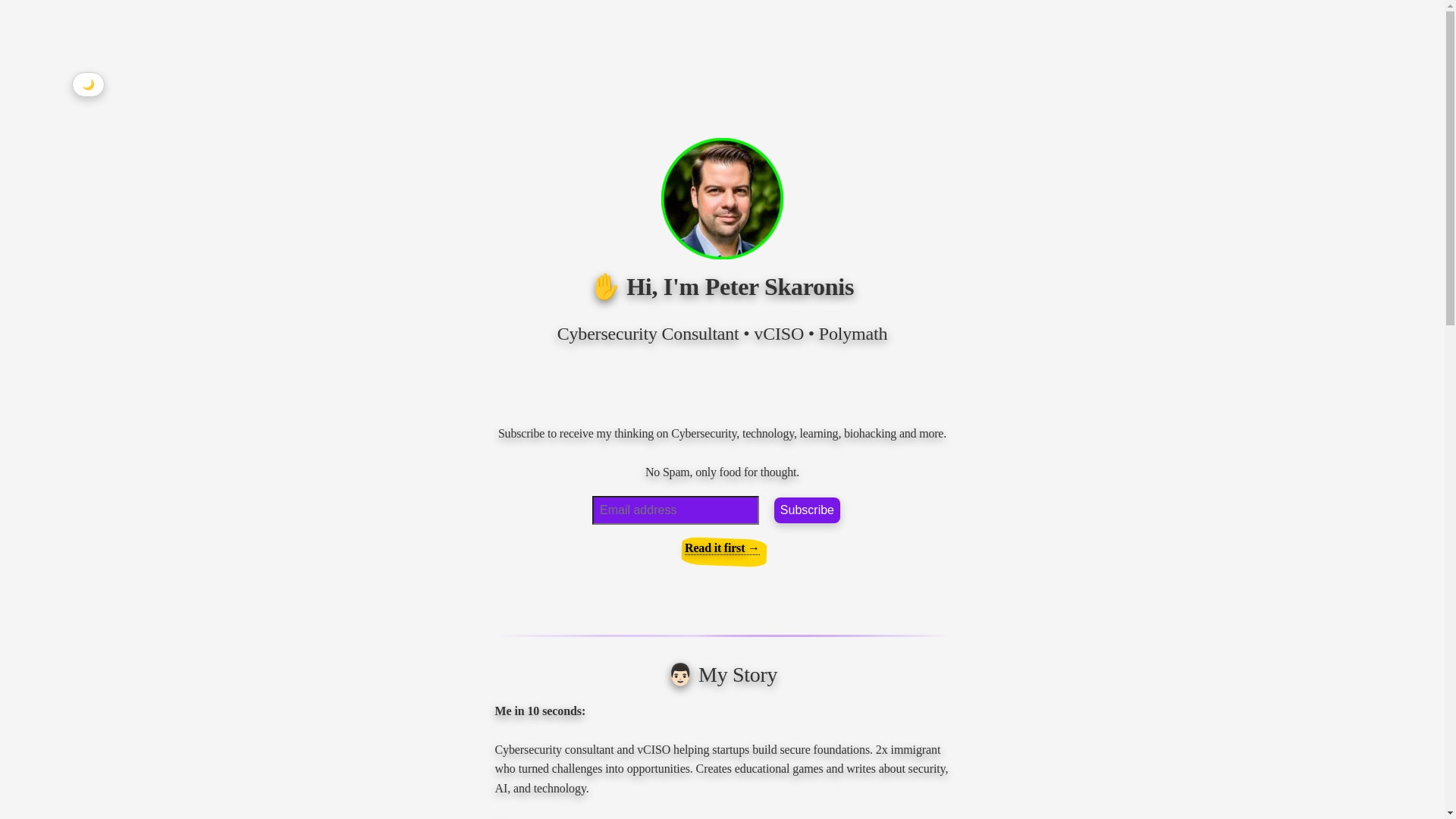 website screenshot of https://peterskaronis.pages.dev/