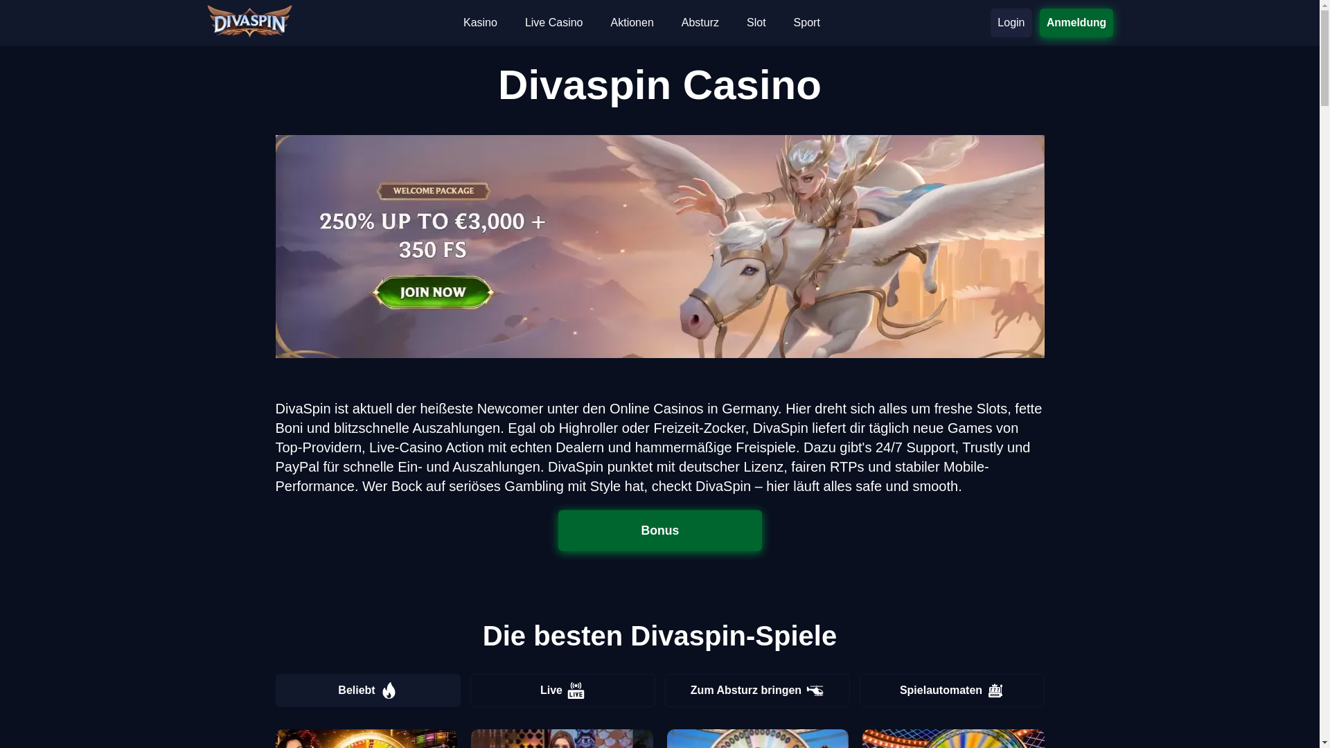 website screenshot of https://divaspin-de-5444.pages.dev/
