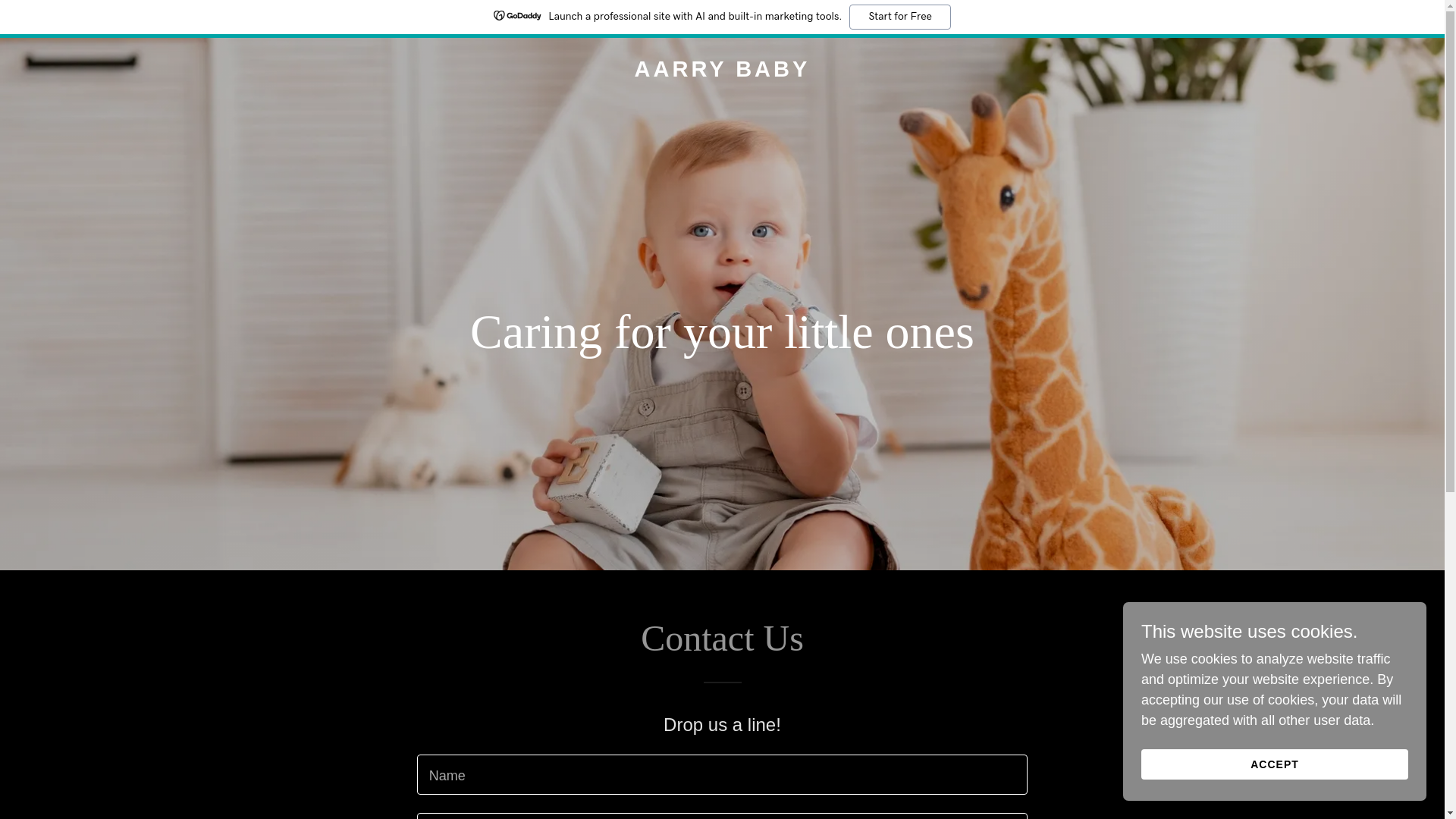 website screenshot of https://aarrybaby.shop/