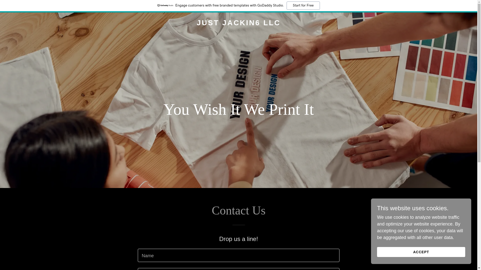 website screenshot of https://justjackin6.com/