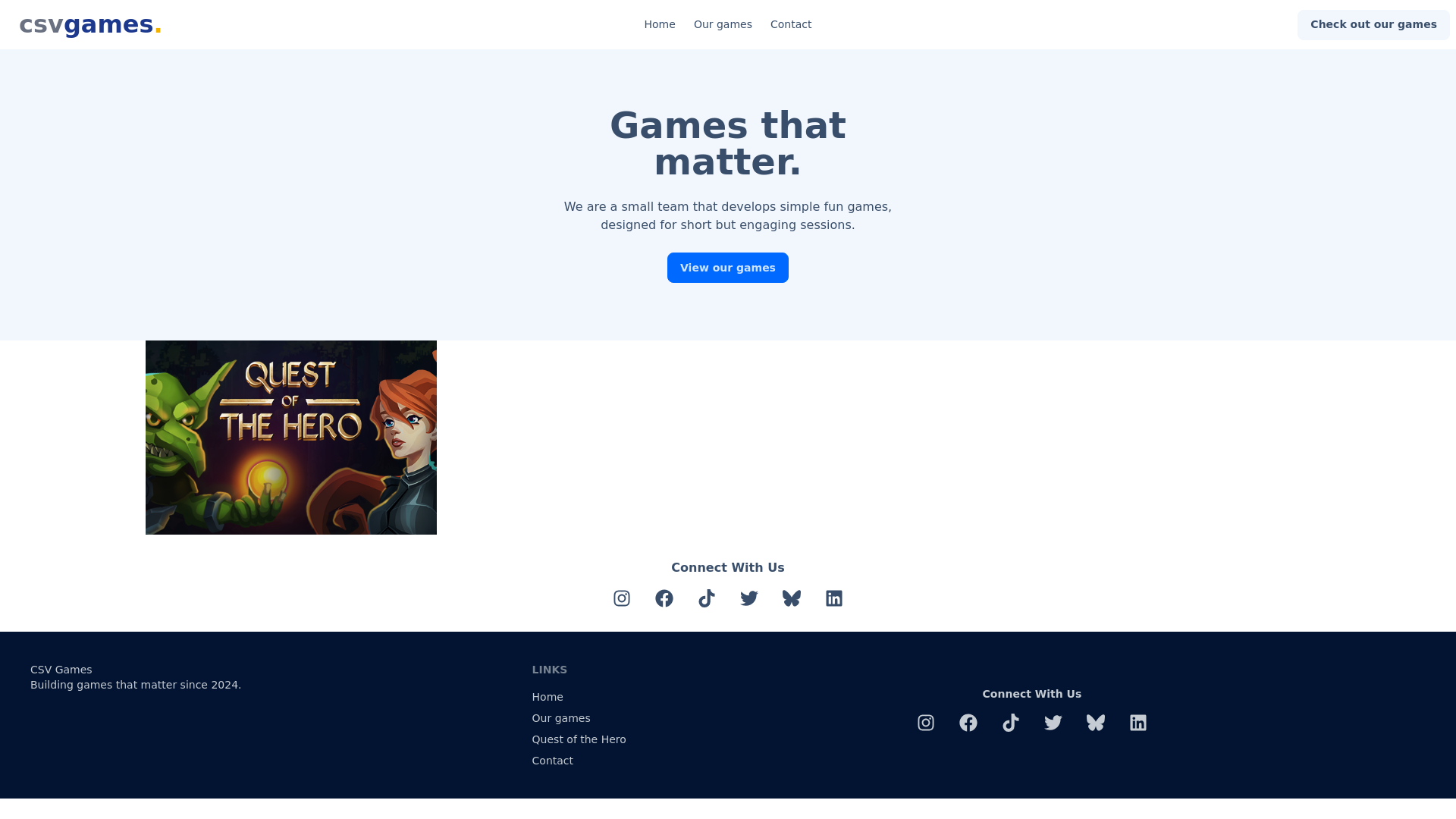 website screenshot of https://csvgames-website.pages.dev/