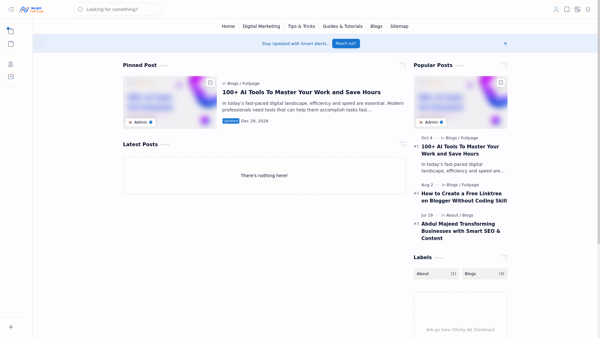 website screenshot of https://insighttechloop.site/