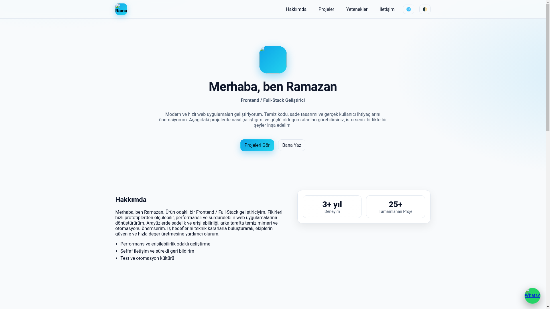 website screenshot of https://rambocodes.io/