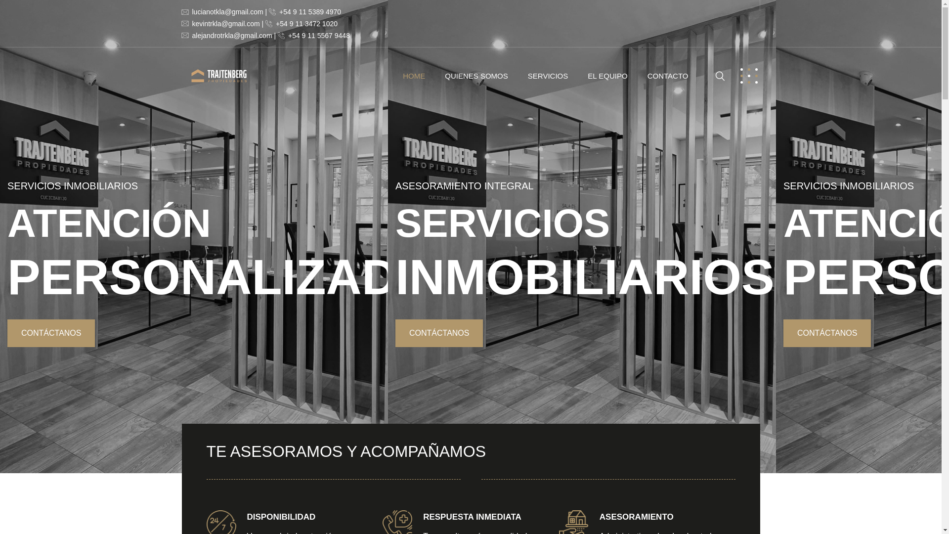 website screenshot of https://trajtenbergpropiedades.com.ar/
