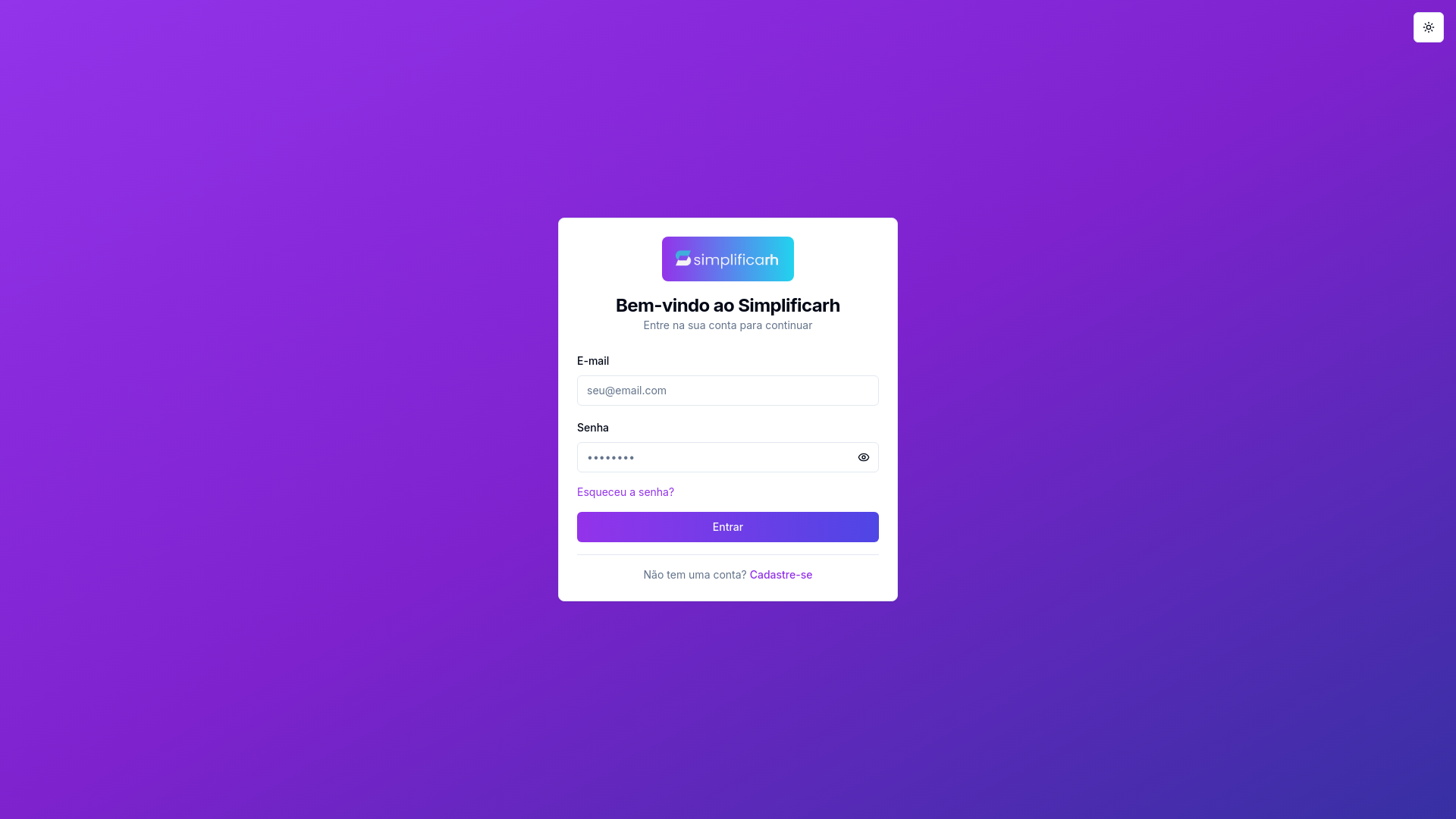 website screenshot of https://simplificarhapp.com.br/