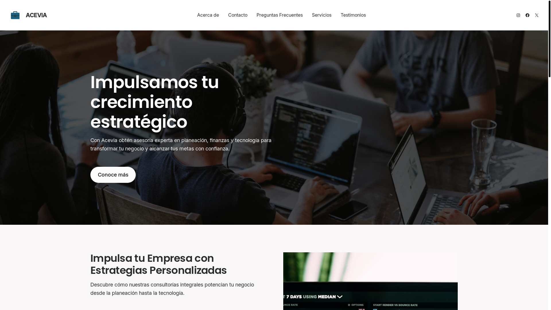 website screenshot of https://acevia.com.mx/